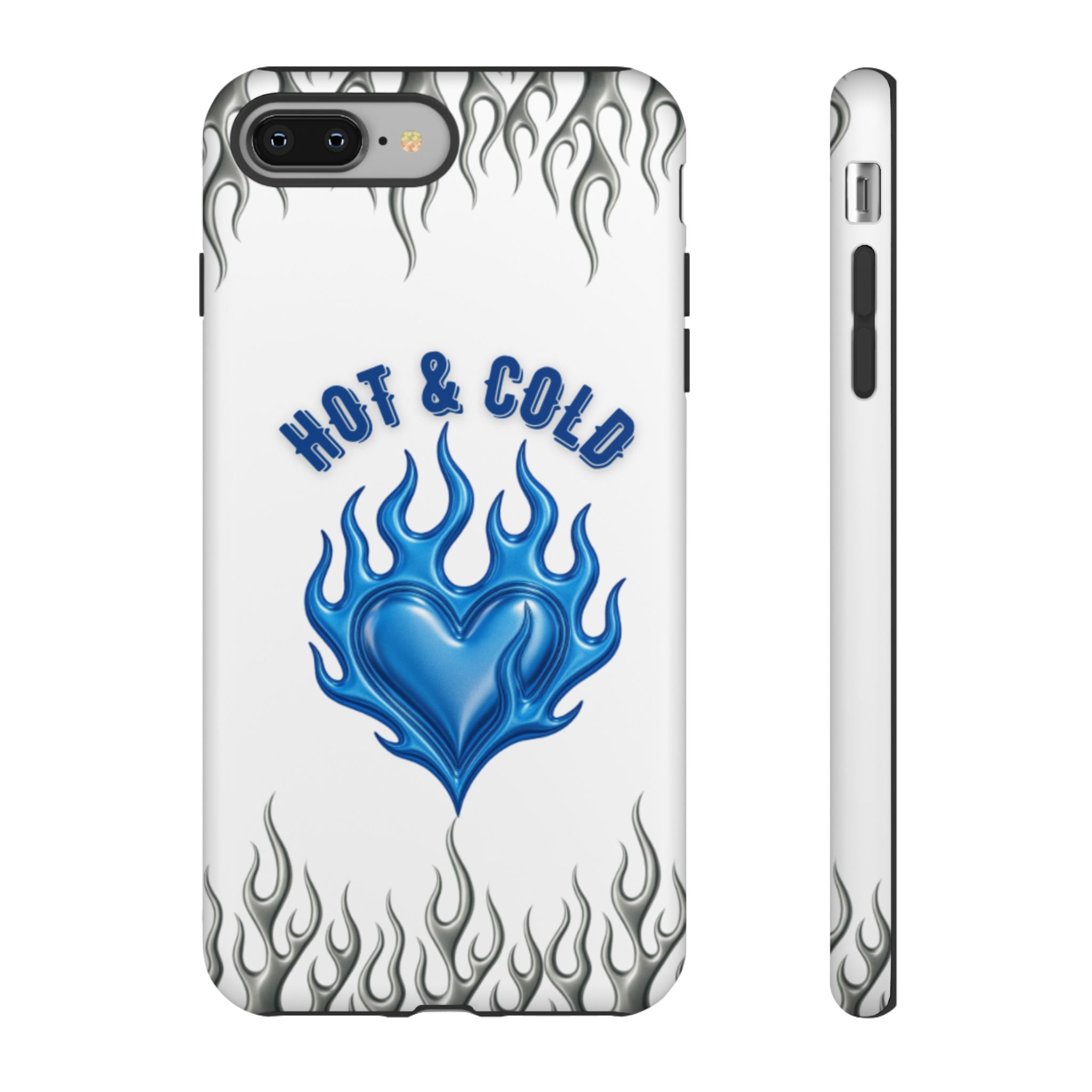 Hot & Cold Blue Flame Heart Phone Case