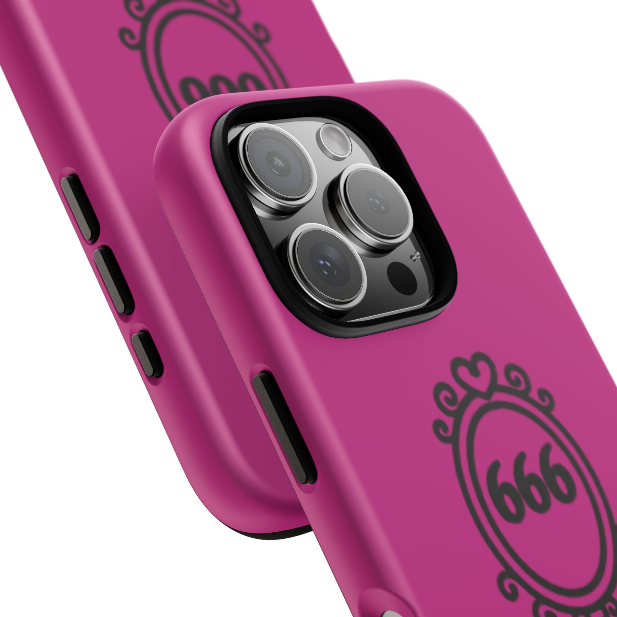 Black & Pink 666 Reflection Phone Case