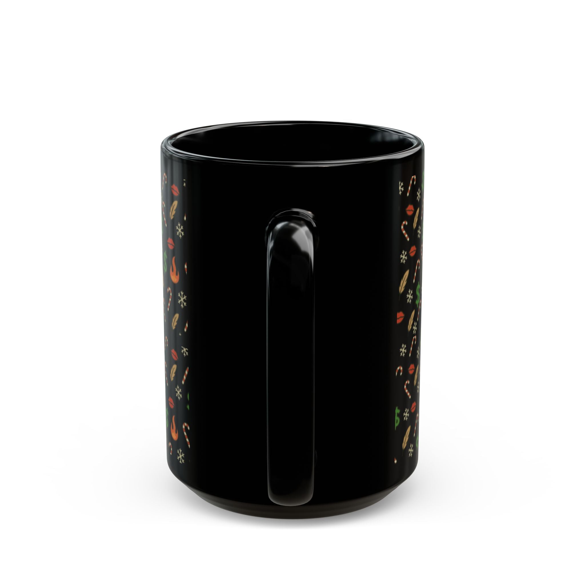 Christmas Maneater Black Coffee Mug — 11oz & 15oz