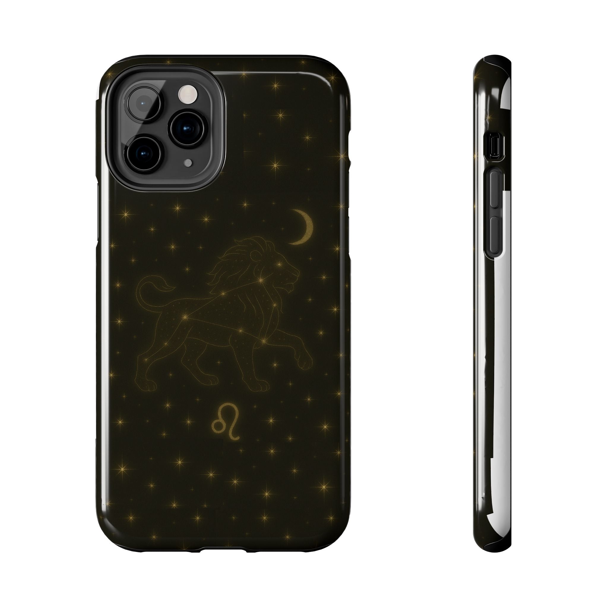 Leo Constellation Tough Phone Case — Zodiac Lion Design with Moon & Stars