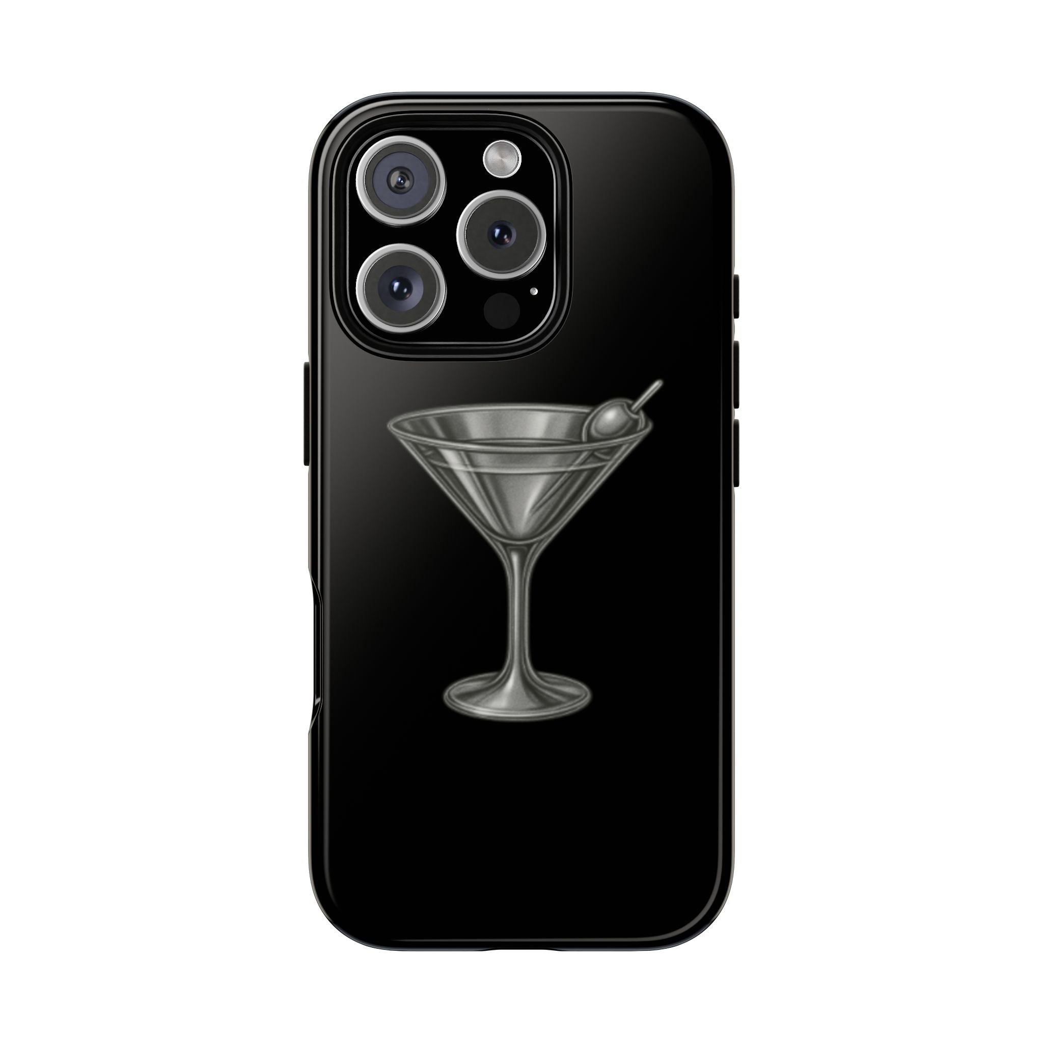 Silver Martini Tough Case Black