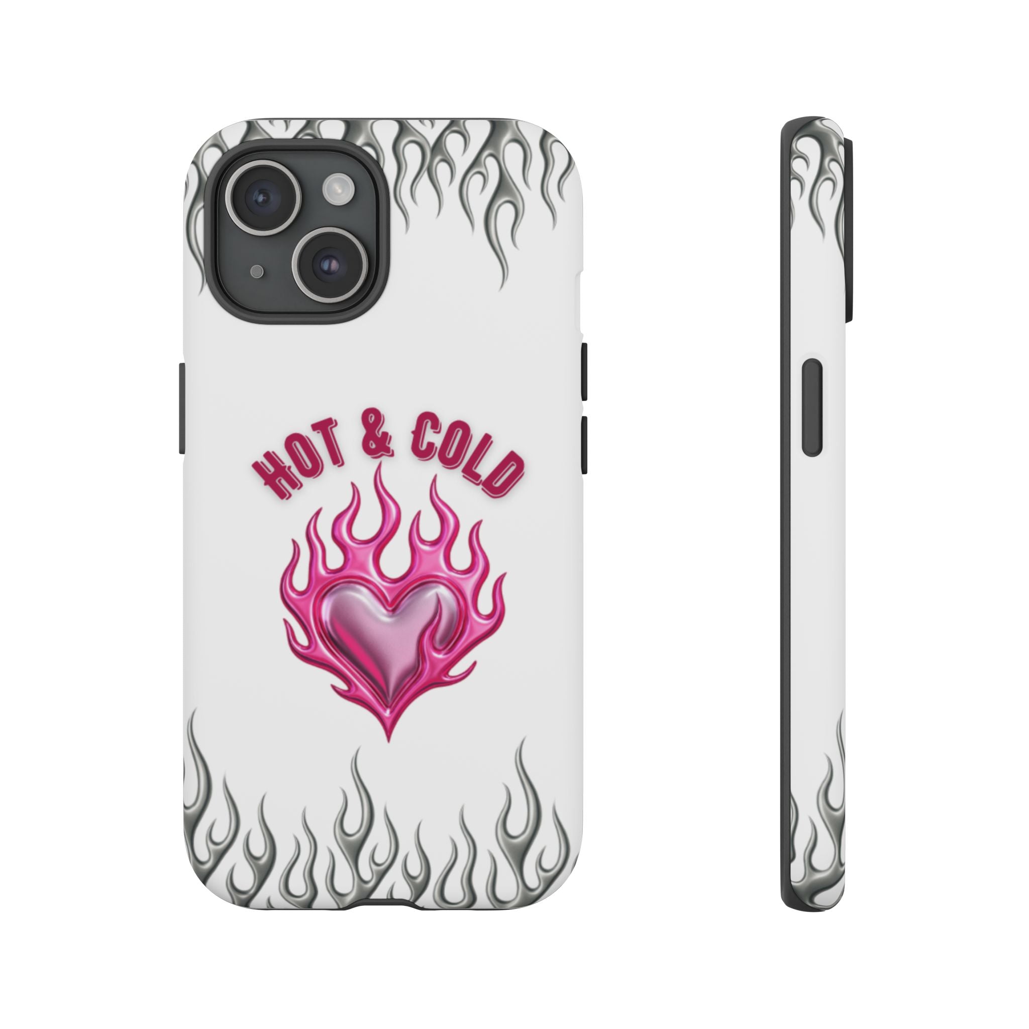 Hot & Cold Pink Flame Tough Phone Case