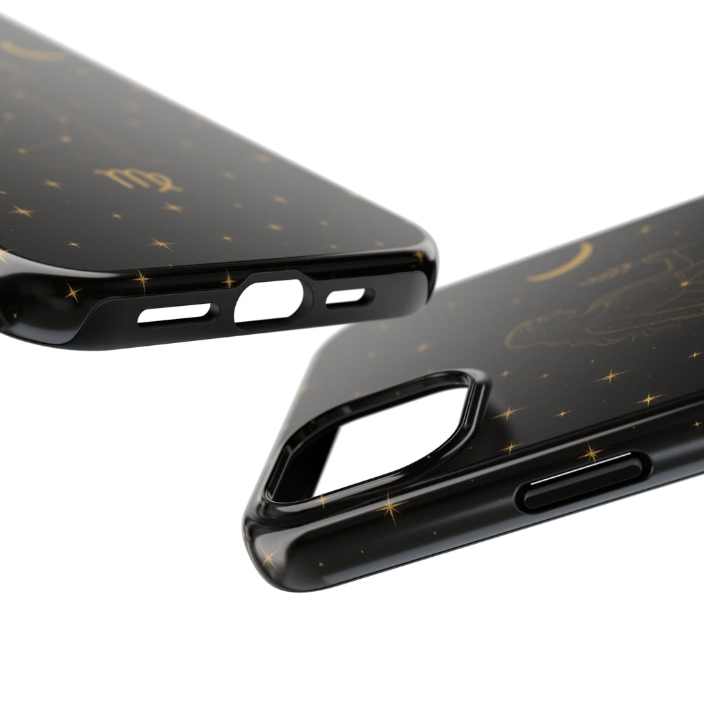 Virgo Tough Phone Case — Gold Constellation Zodiac Design