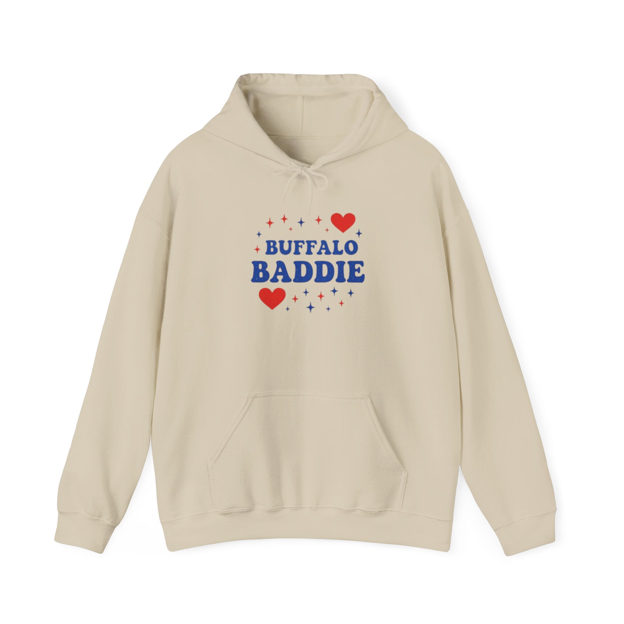 Buffalo Baddie Hoodie — Cute Hearted Buffalo Fan Sweatshirt