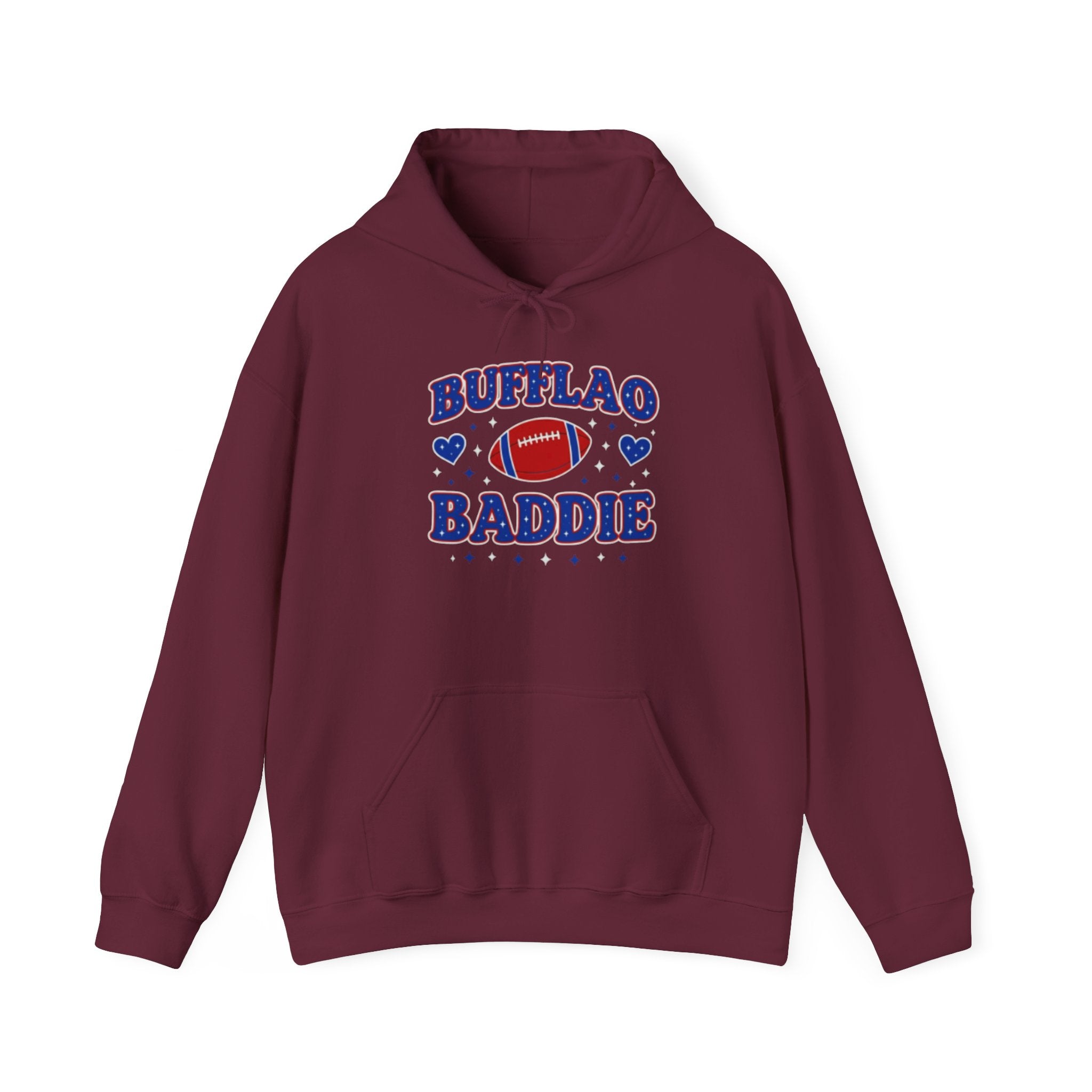 Bufflao Baddie Football Hoodie — Funny Buffalo Football Fan Pullover