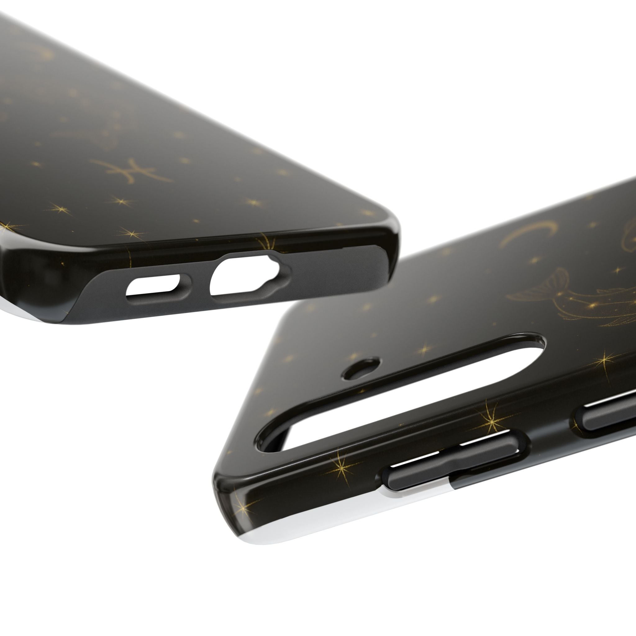 Pisces Zodiac Tough Phone Case — Gold Koi Constellation Design