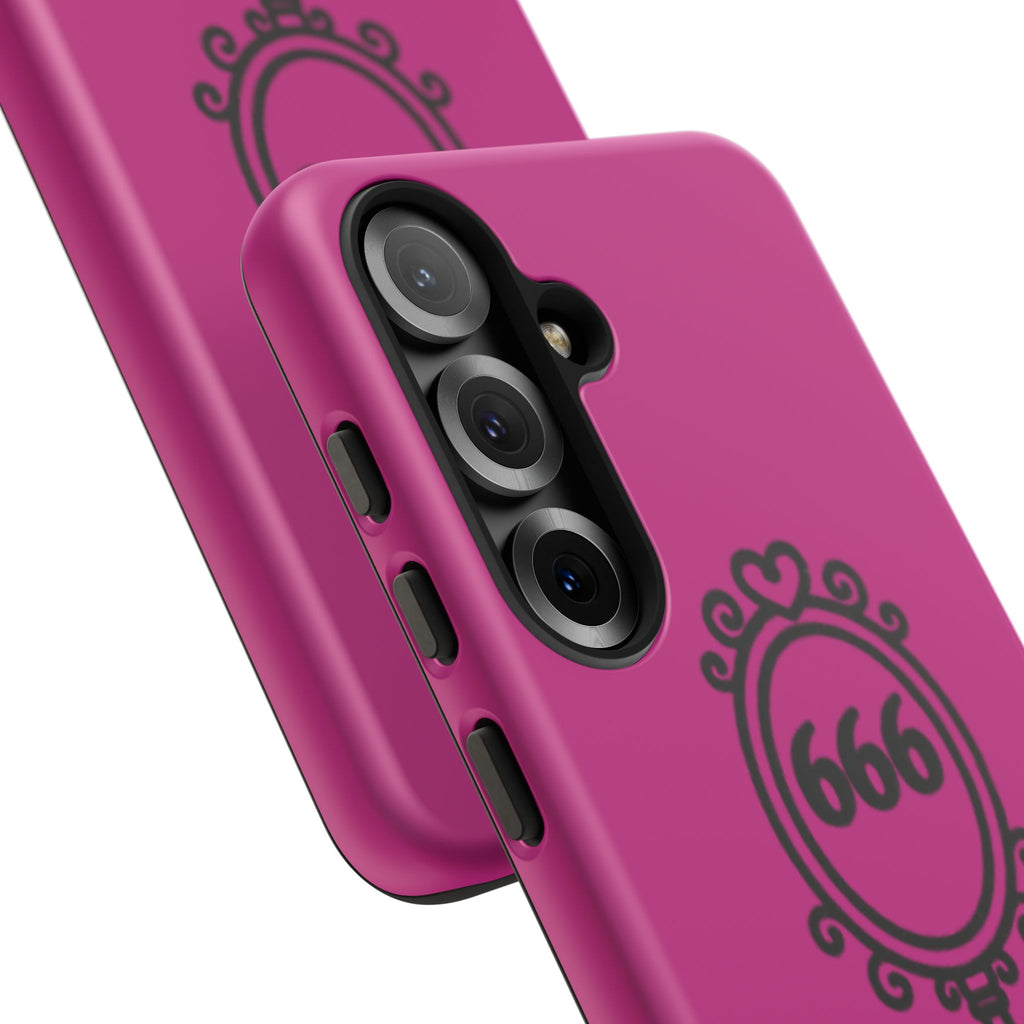 Black & Pink 666 Reflection Phone Case