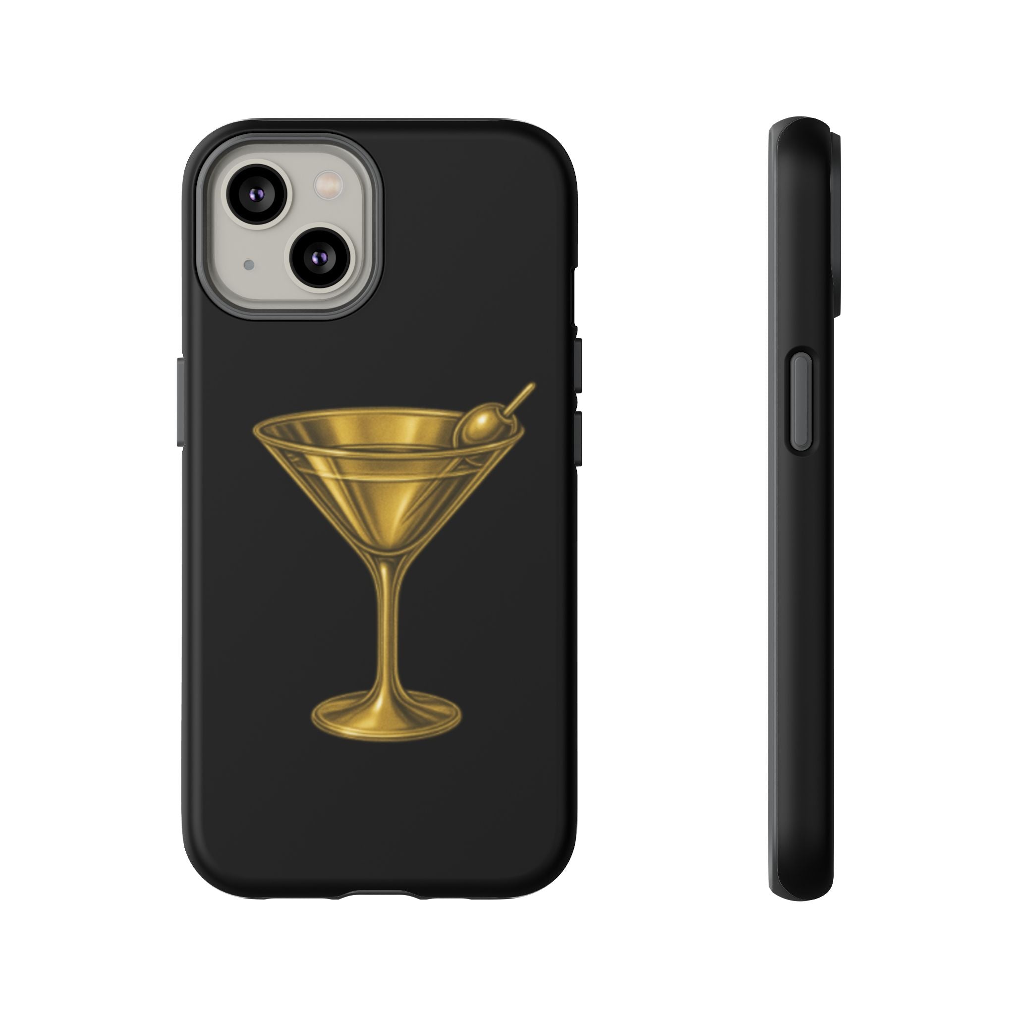 Gold Martini Tough Case Black