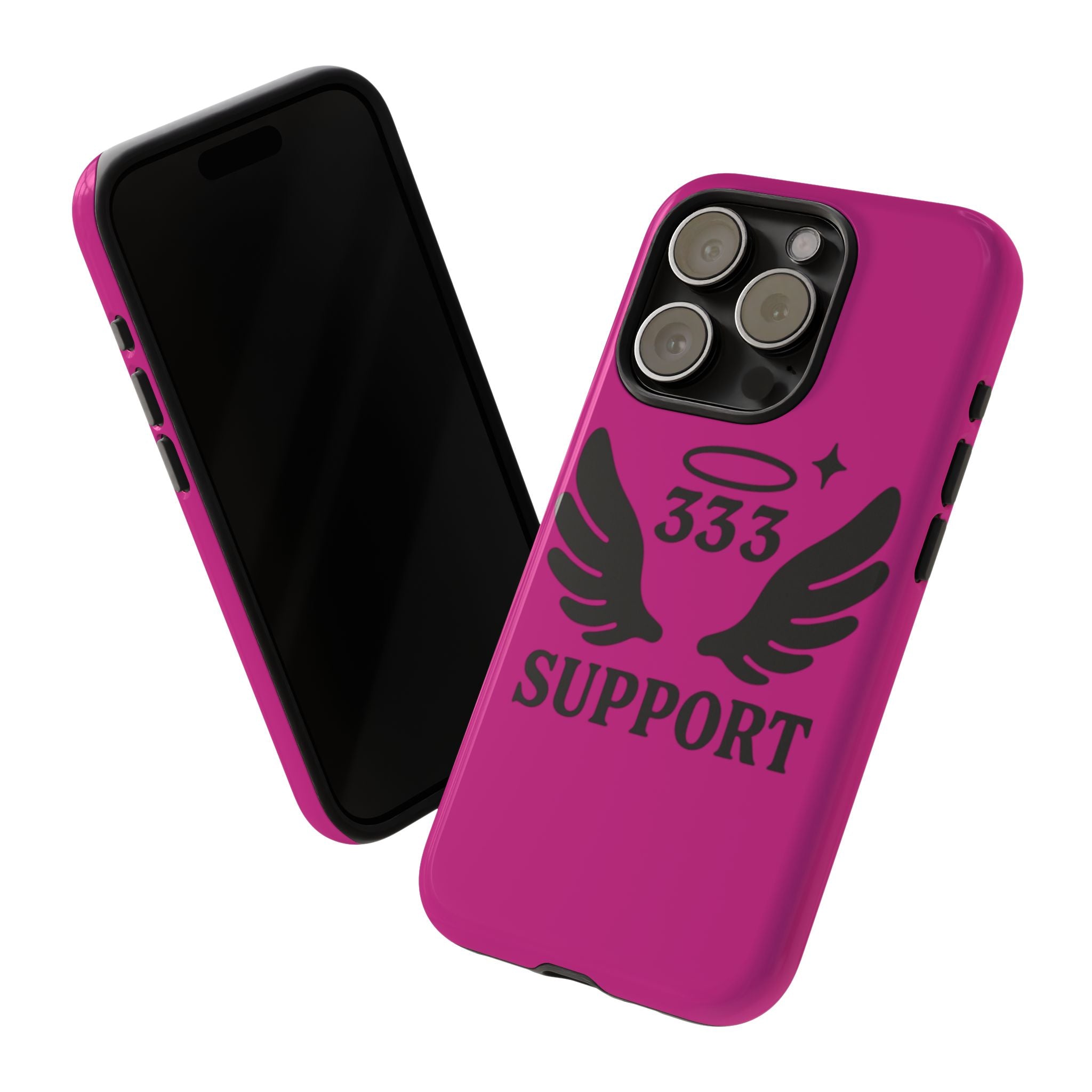 Black & Pink 333 Support Phone Case
