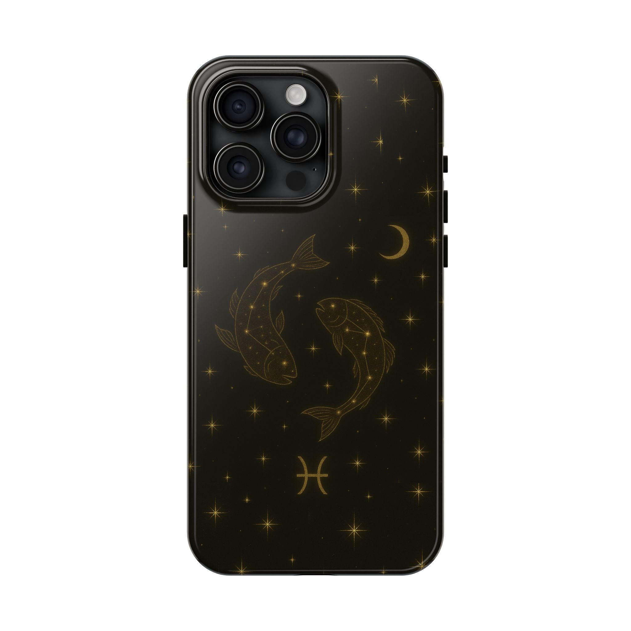Pisces Zodiac Tough Phone Case — Gold Koi Constellation Design