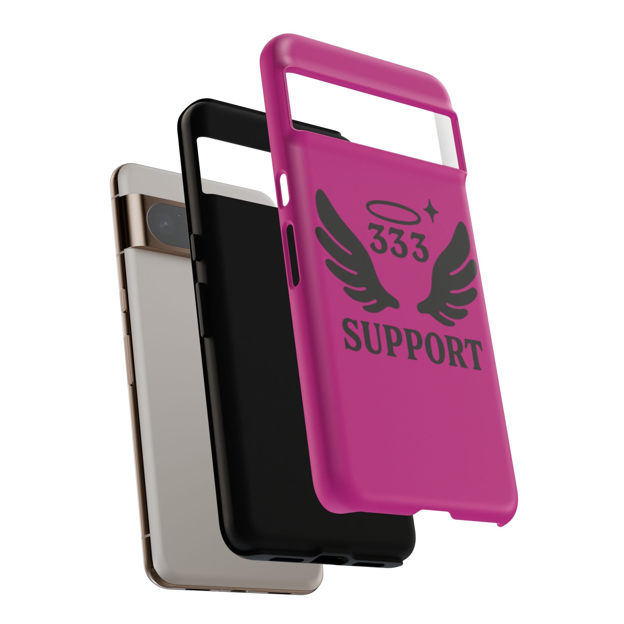 Black & Pink 333 Support Phone Case