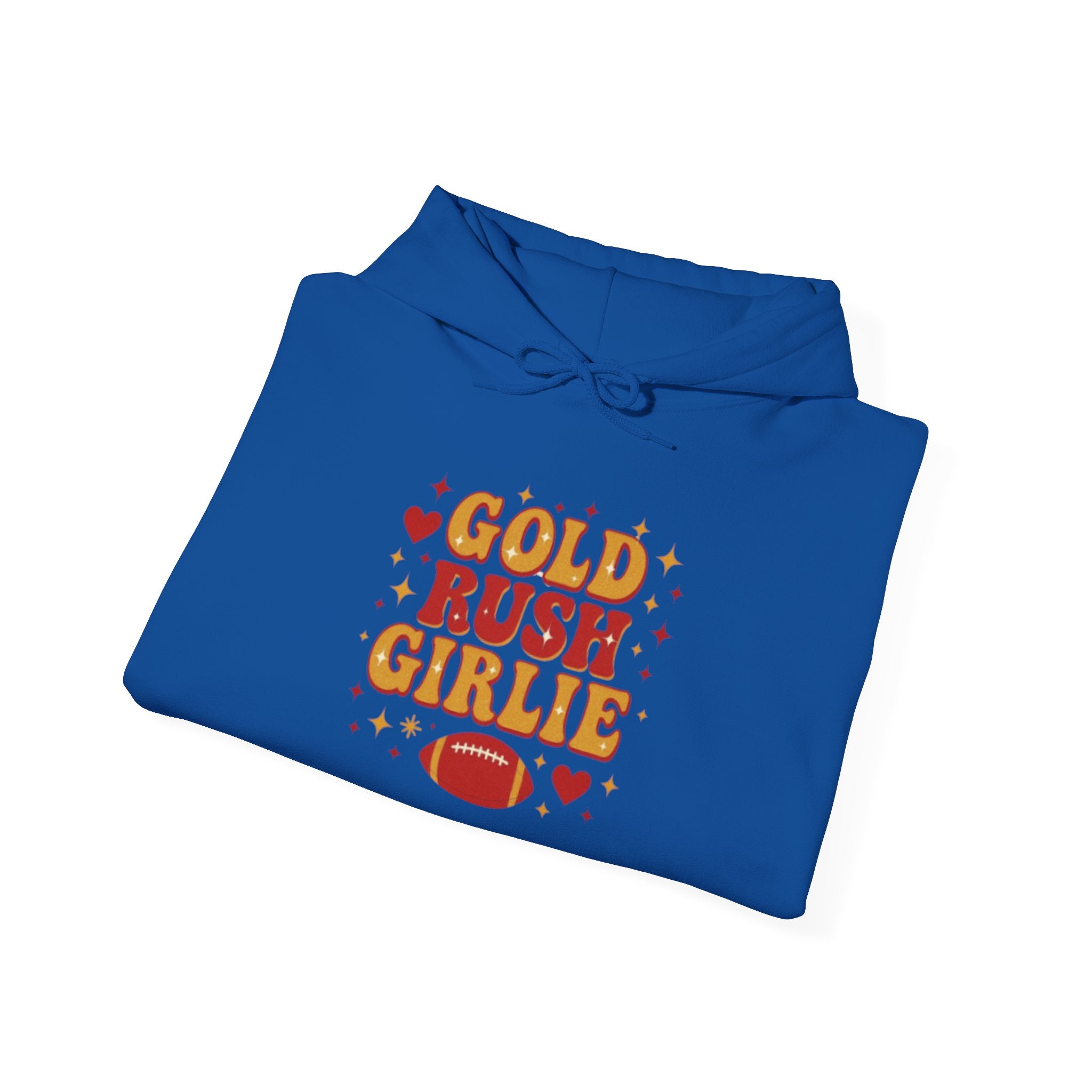 Gold Rush Girlie Football Themed Hoodie