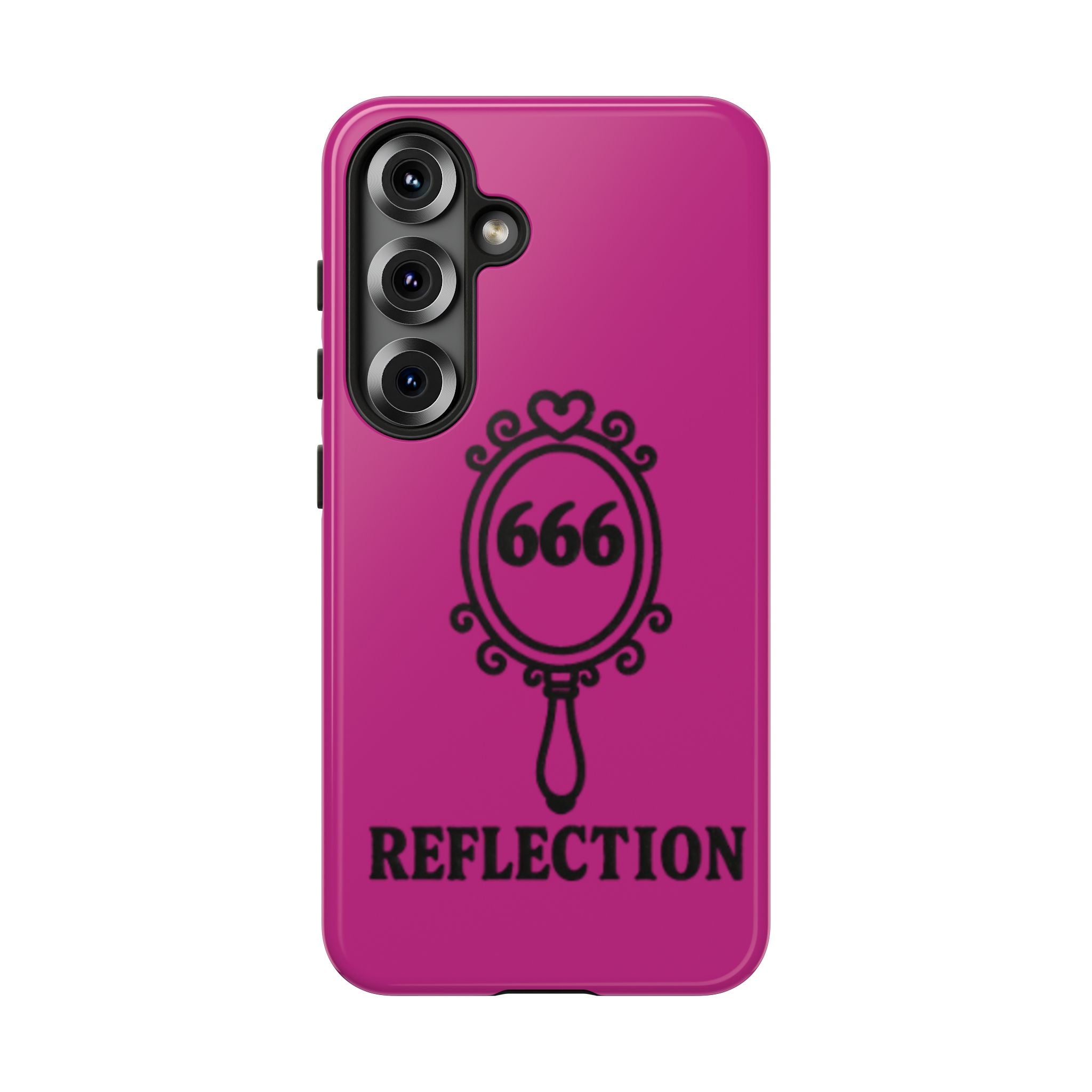 Black & Pink 666 Reflection Phone Case