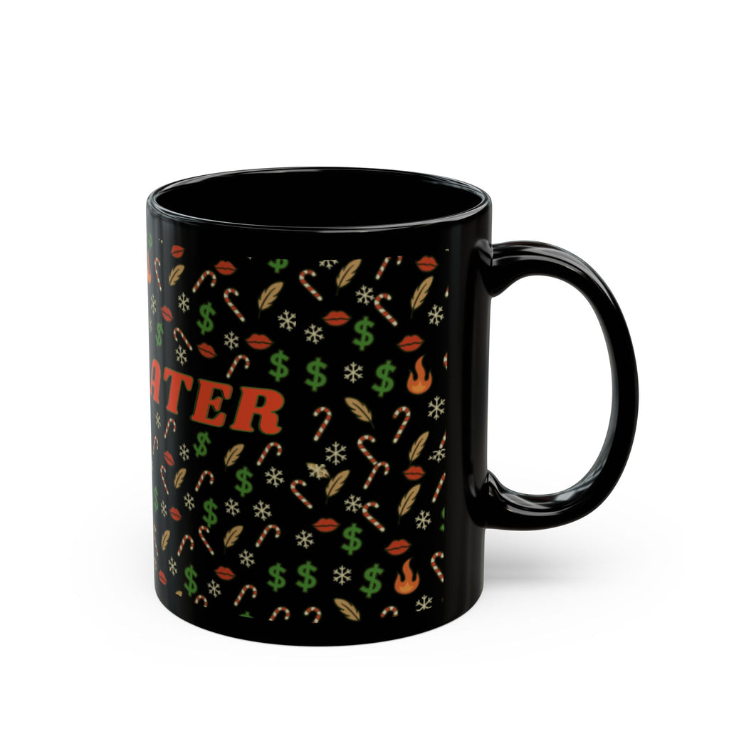 Christmas Maneater Black Coffee Mug — 11oz & 15oz