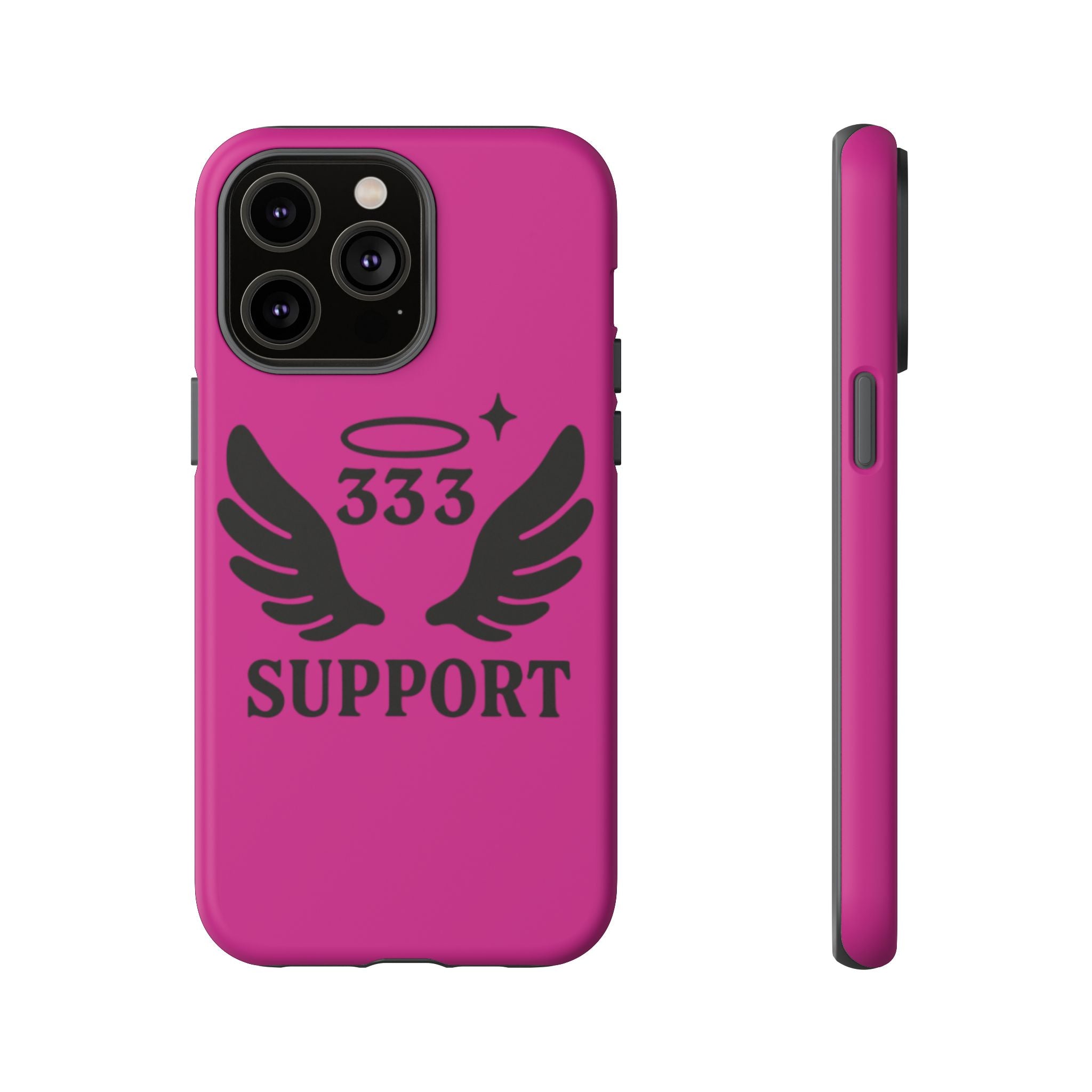 Black & Pink 333 Support Phone Case