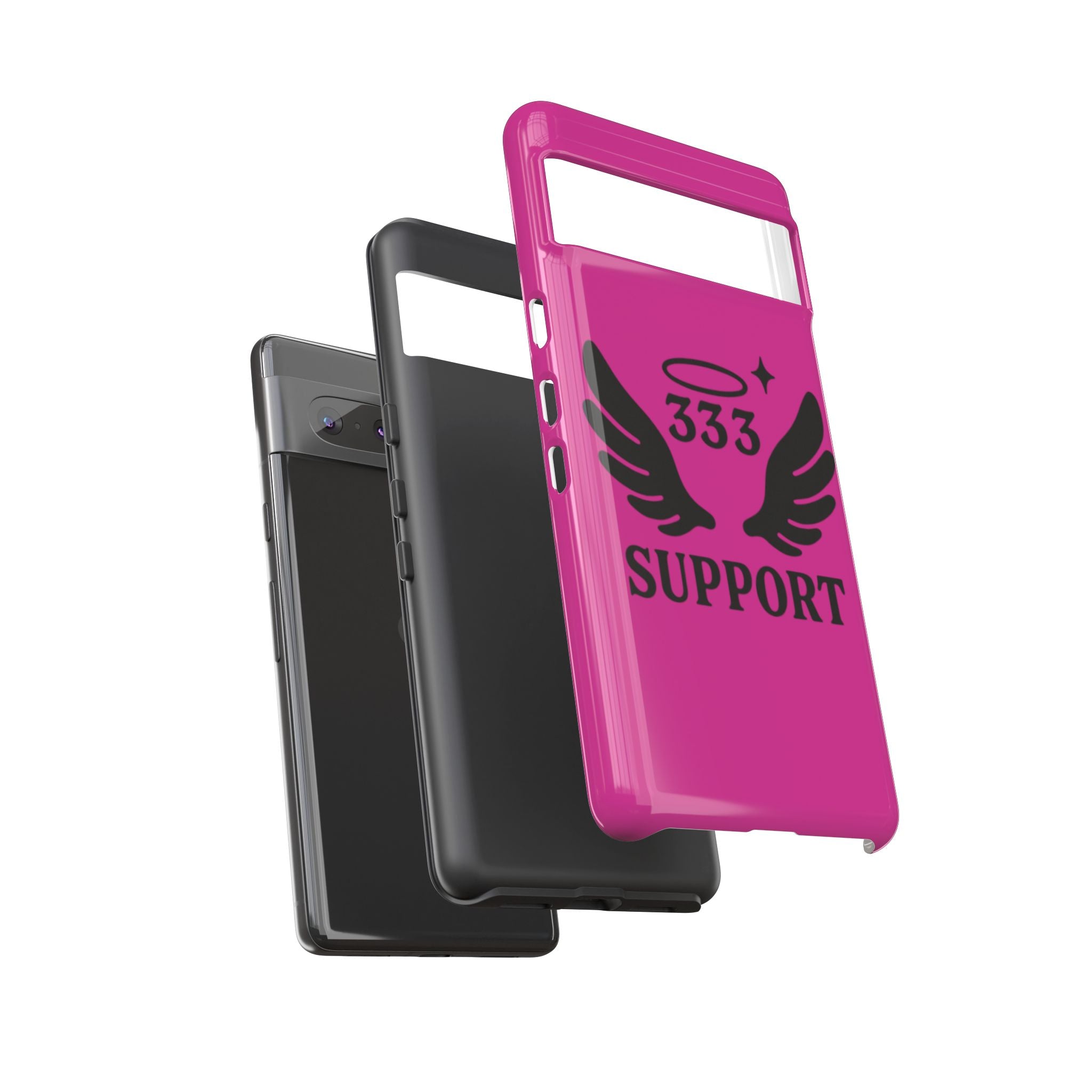 Black & Pink 333 Support Phone Case