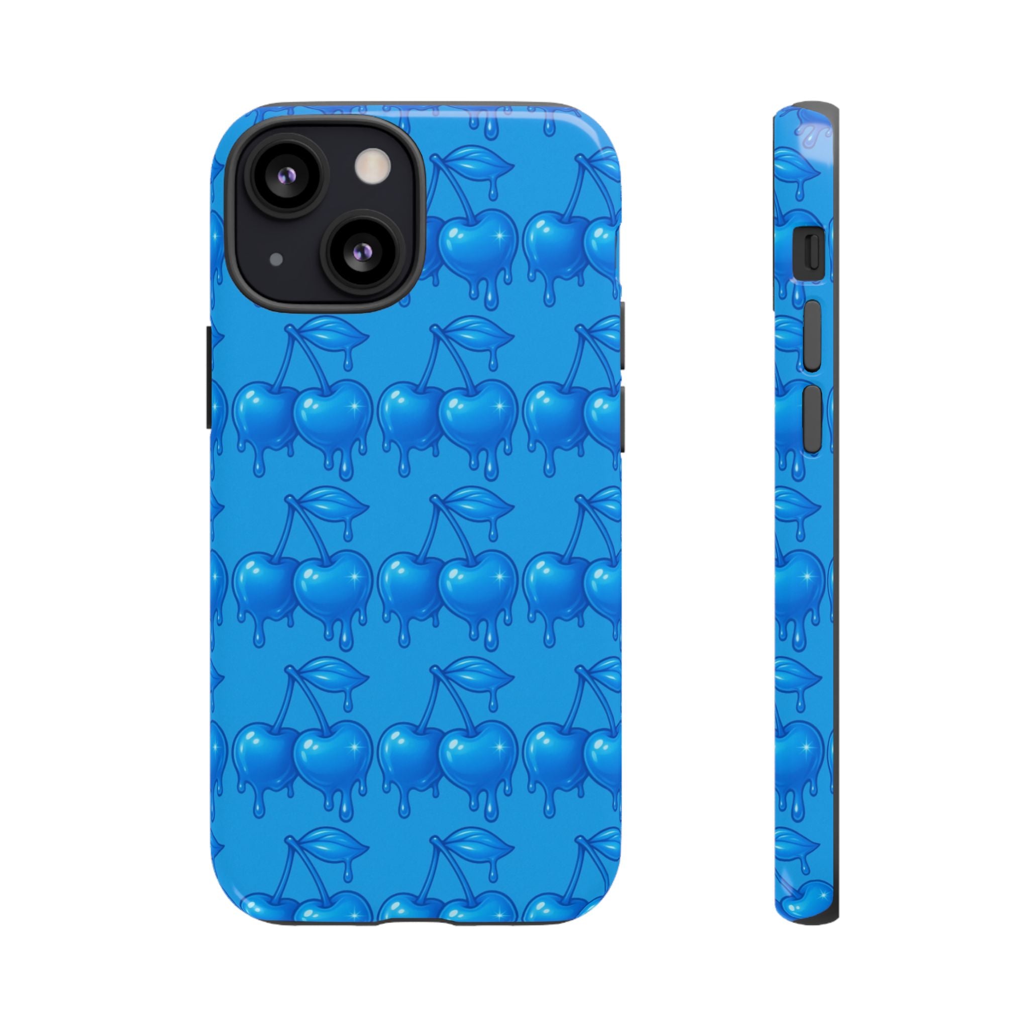 Blue Dripping Cherry Tough Phone Case