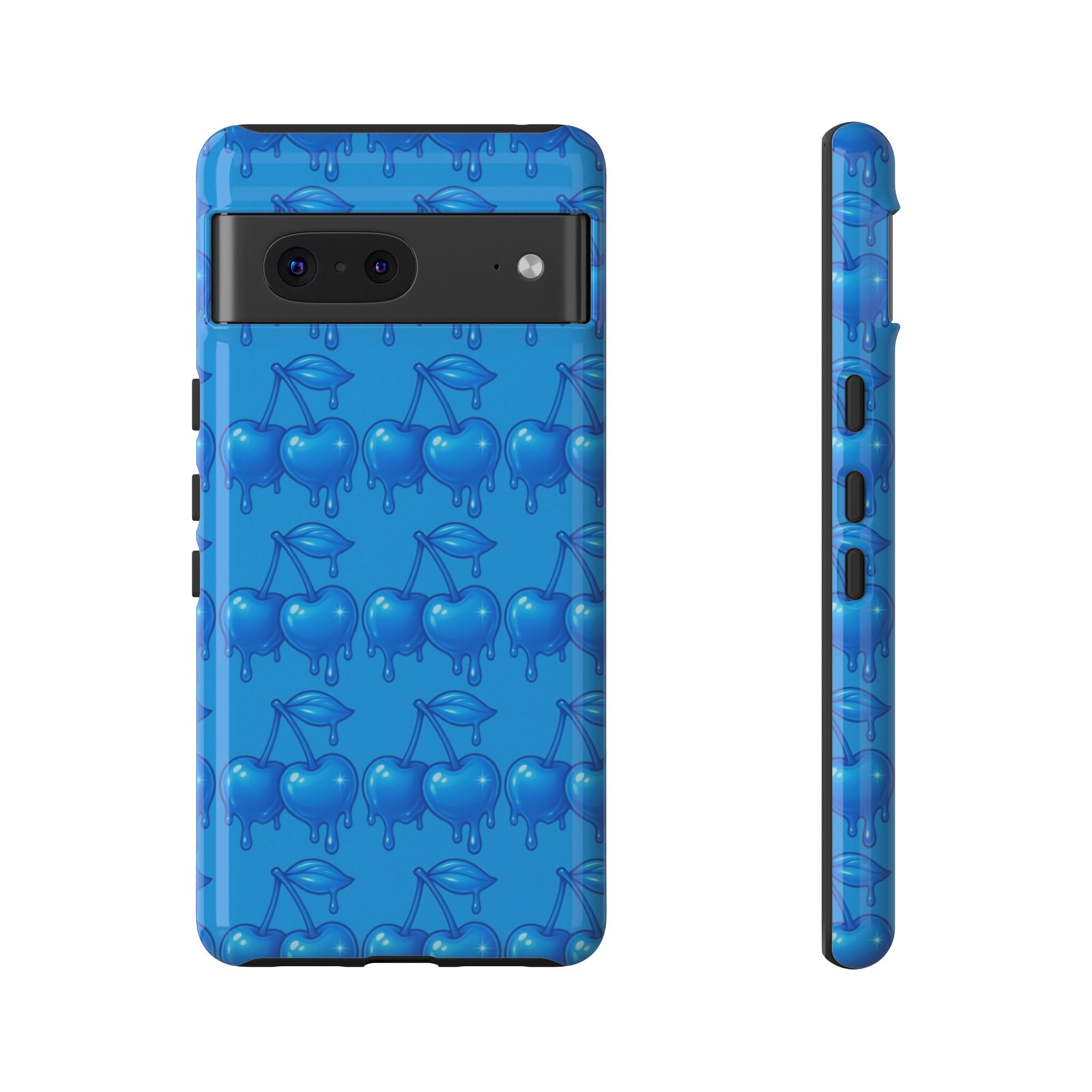 Blue Dripping Cherry Tough Phone Case