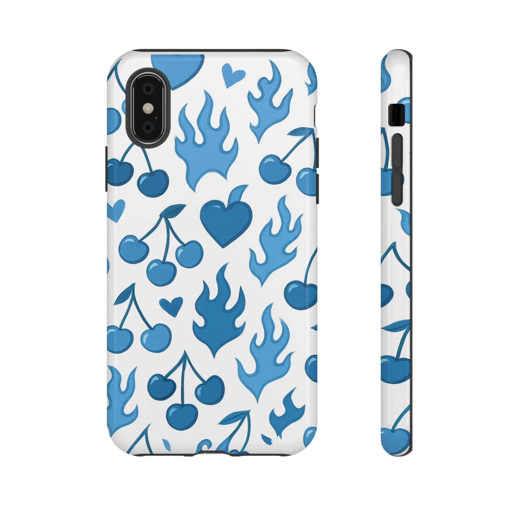 Blue Flaming Heart Phone Case