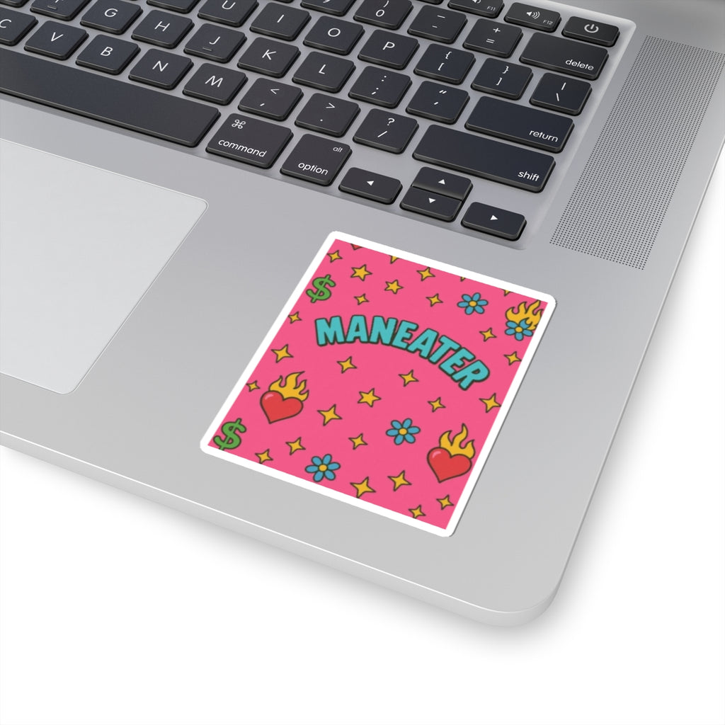 Maneater kiss-cut sticker | Pink