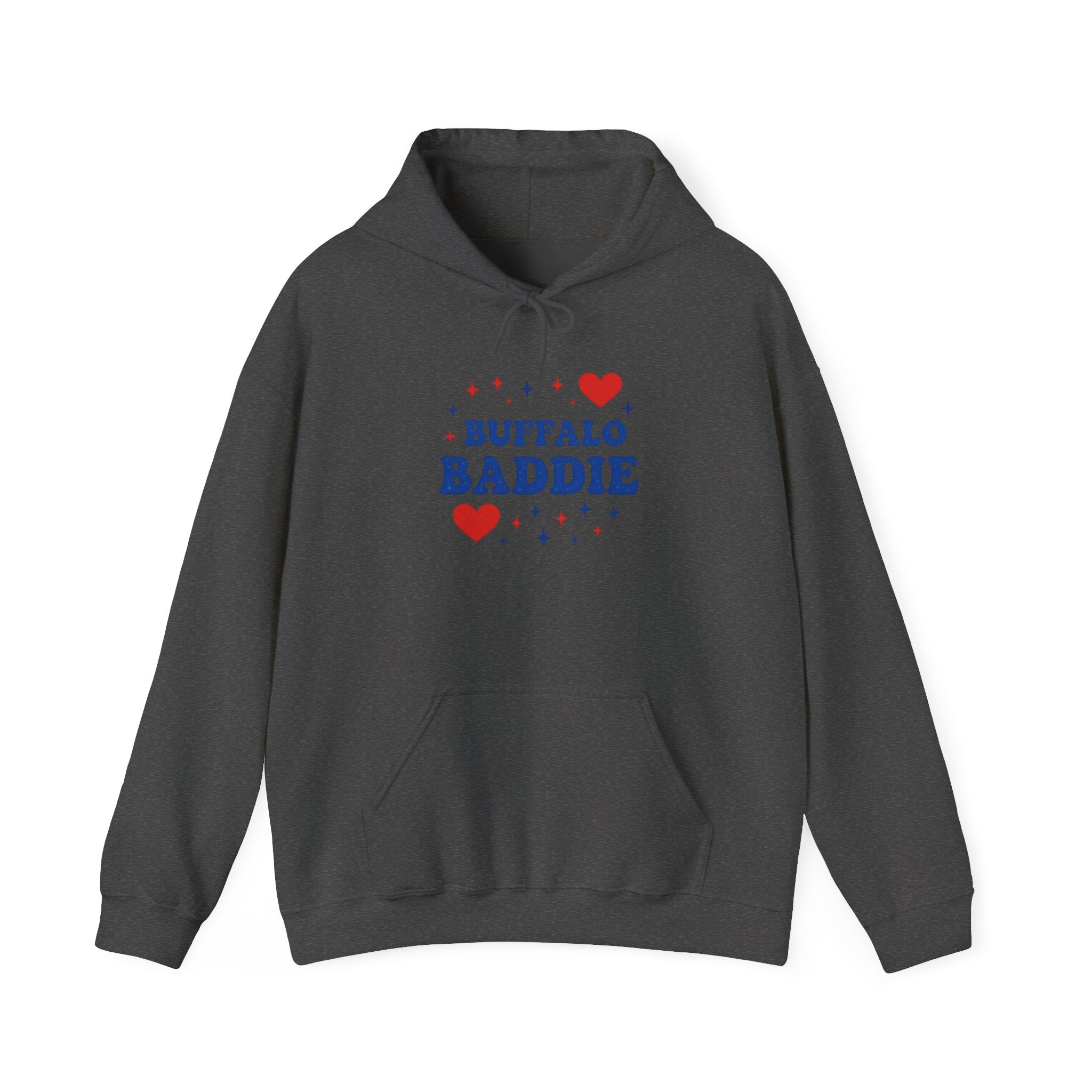 Buffalo Baddie Hoodie — Cute Hearted Buffalo Fan Sweatshirt