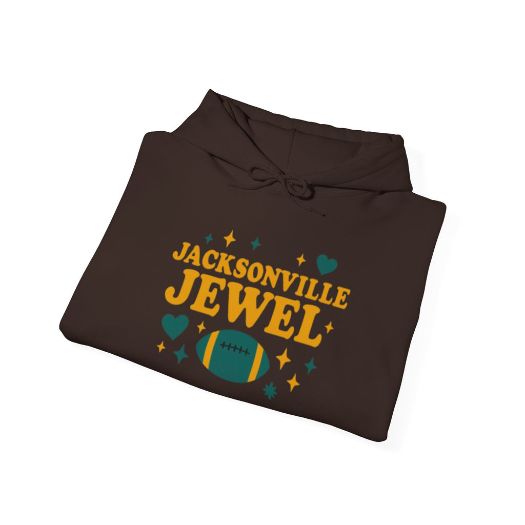 Jacksonville Jewel Football Hoodie — Retro Sparkle Fan Sweatshirt