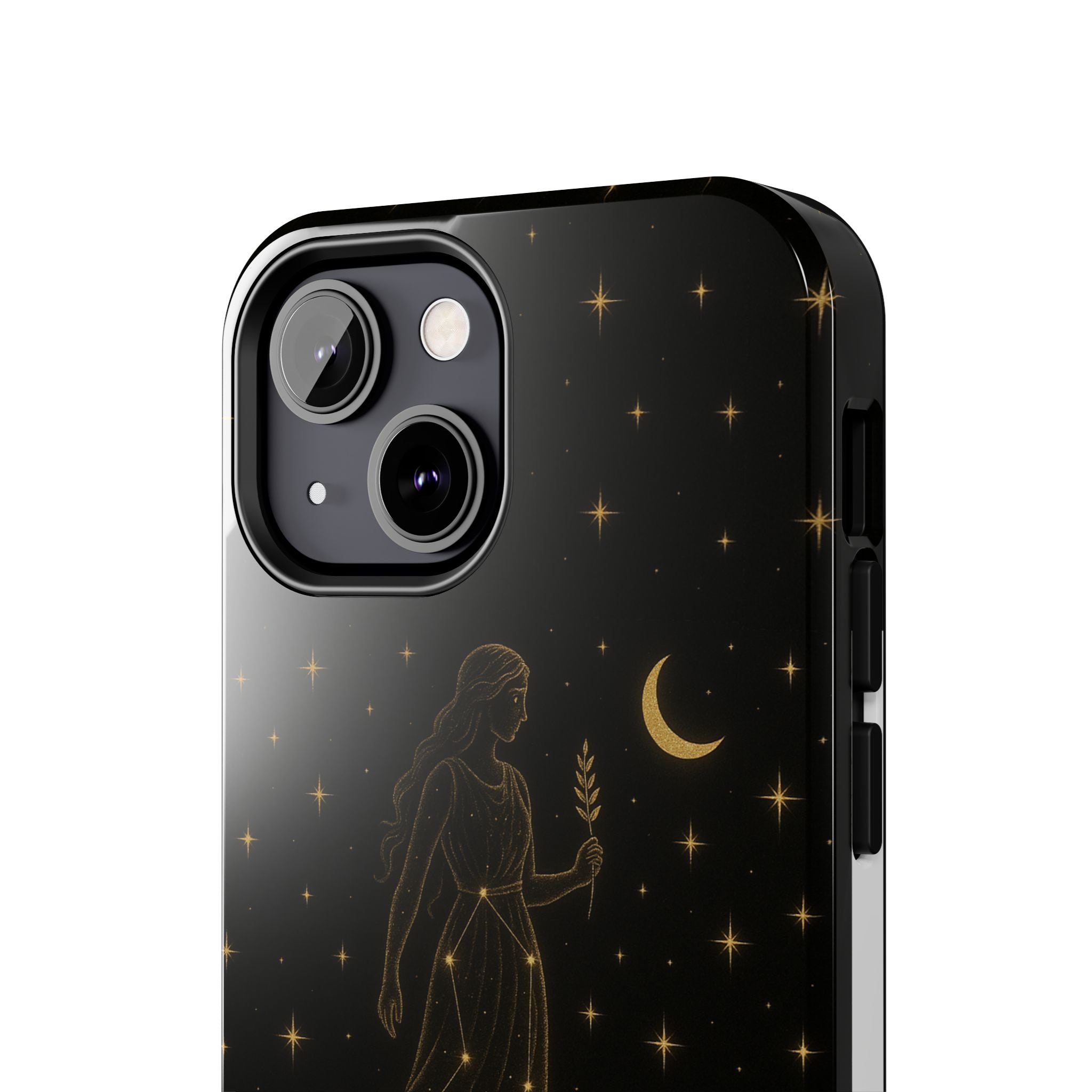 Virgo Tough Phone Case — Gold Constellation Zodiac Design