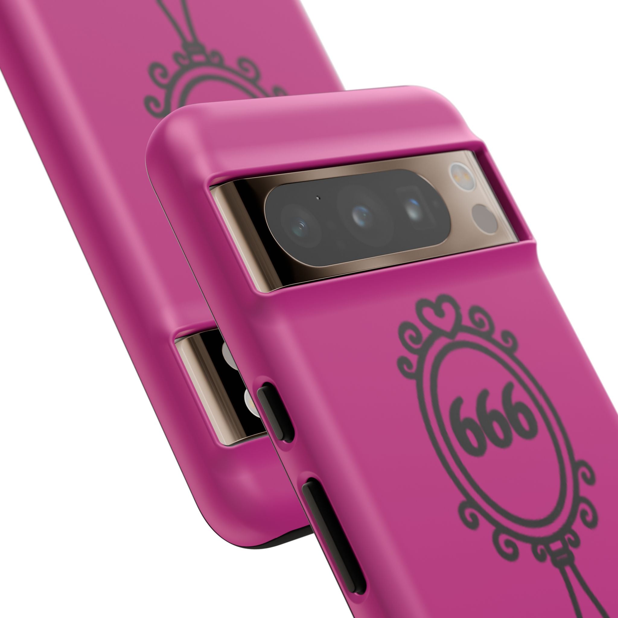 Black & Pink 666 Reflection Phone Case