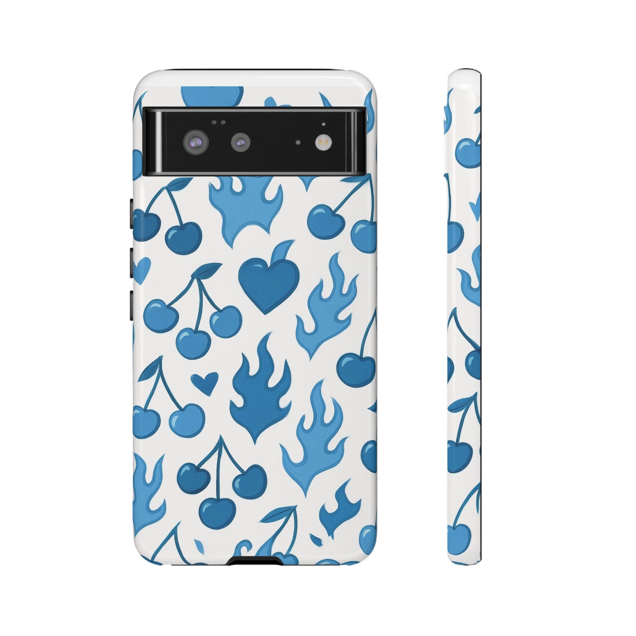 Blue Flaming Heart Phone Case