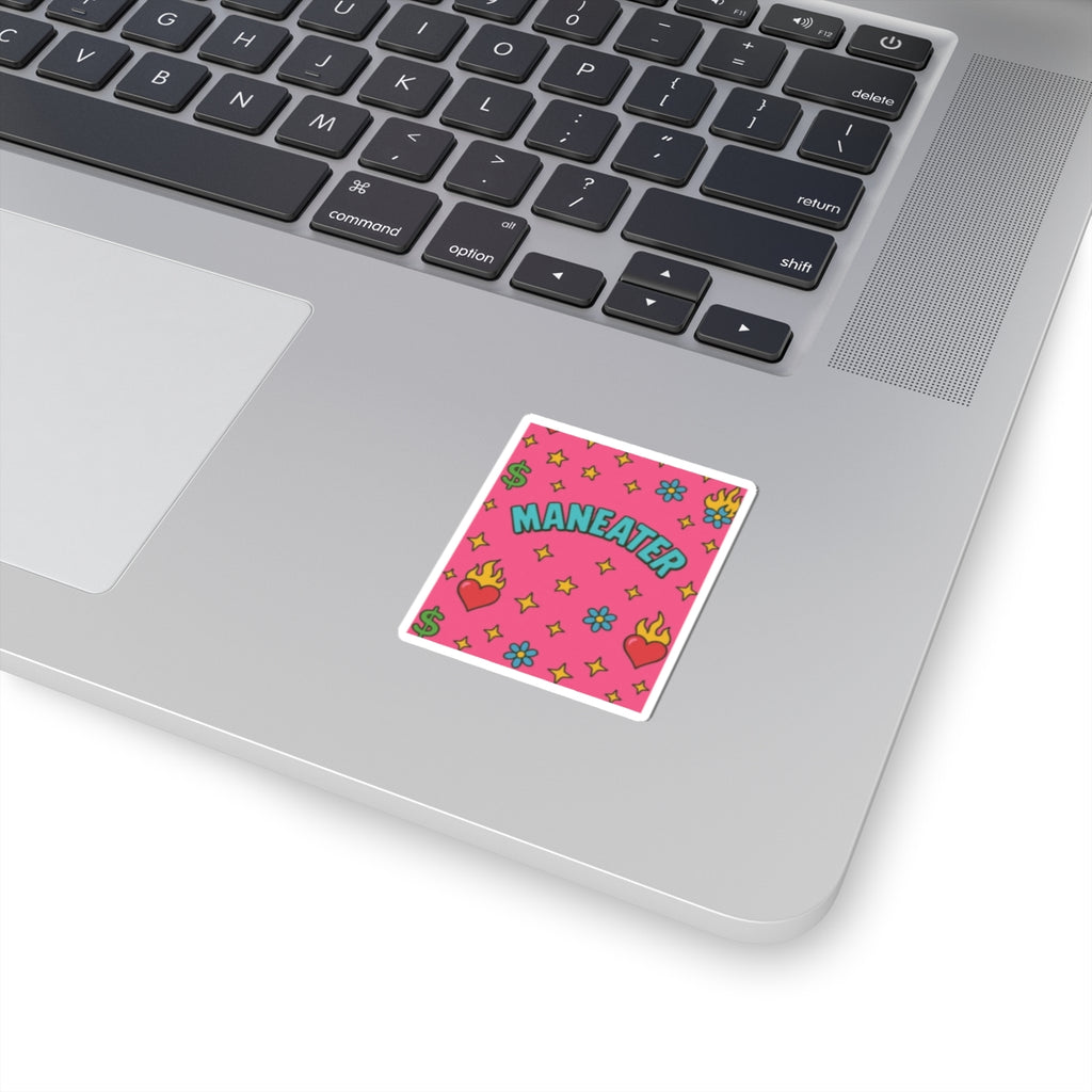 Maneater kiss-cut sticker | Pink