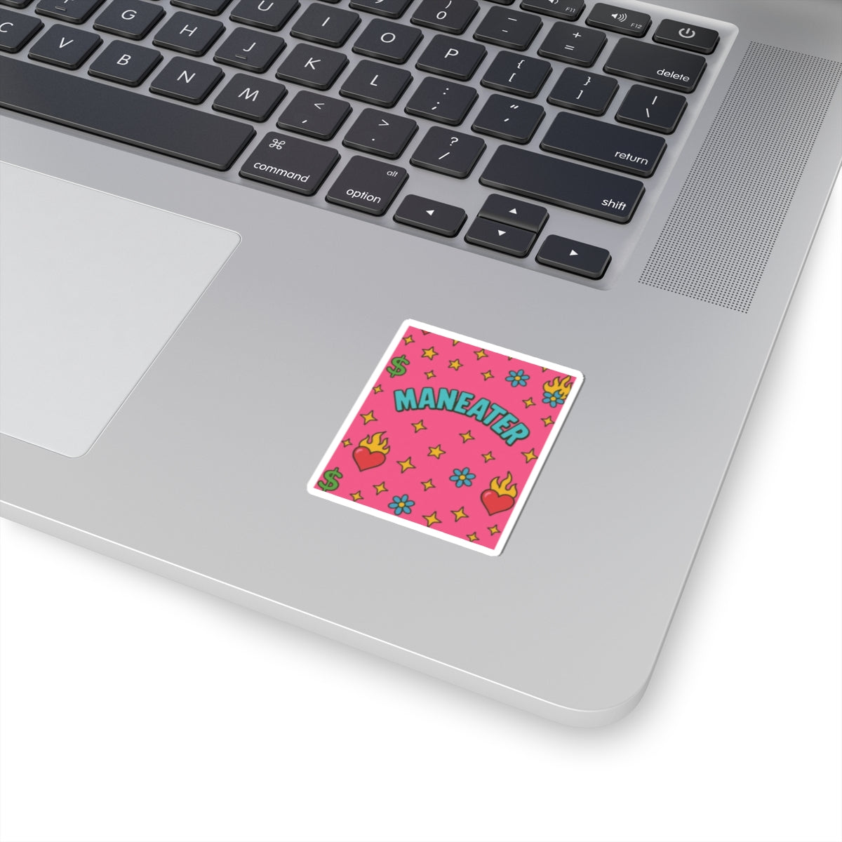 Maneater kiss-cut sticker | Pink