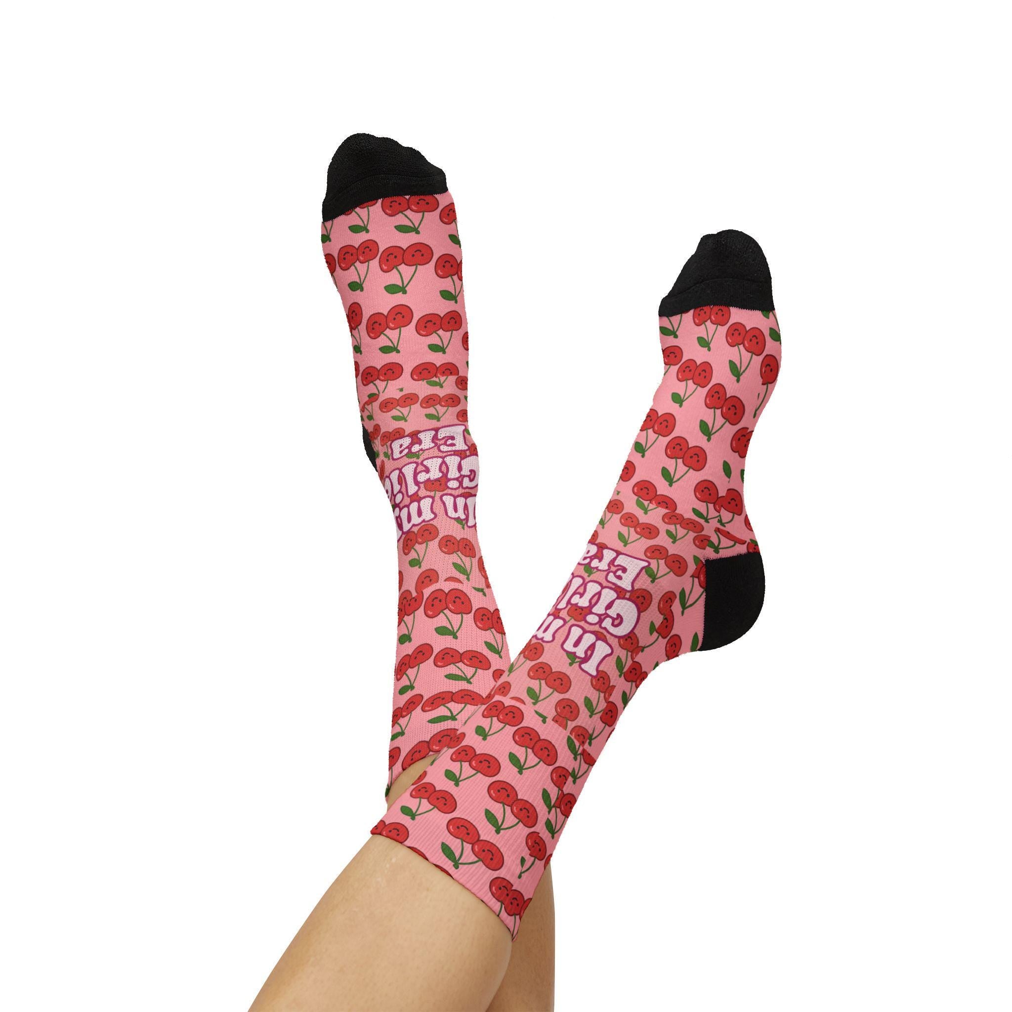 In My Girlie Era Cherry Pattern Socks