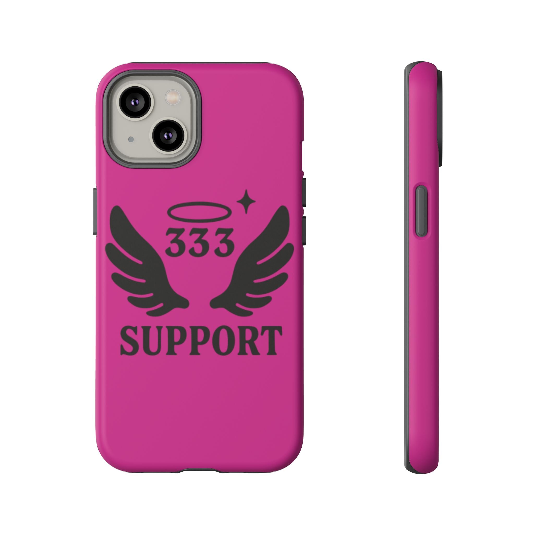 Black & Pink 333 Support Phone Case