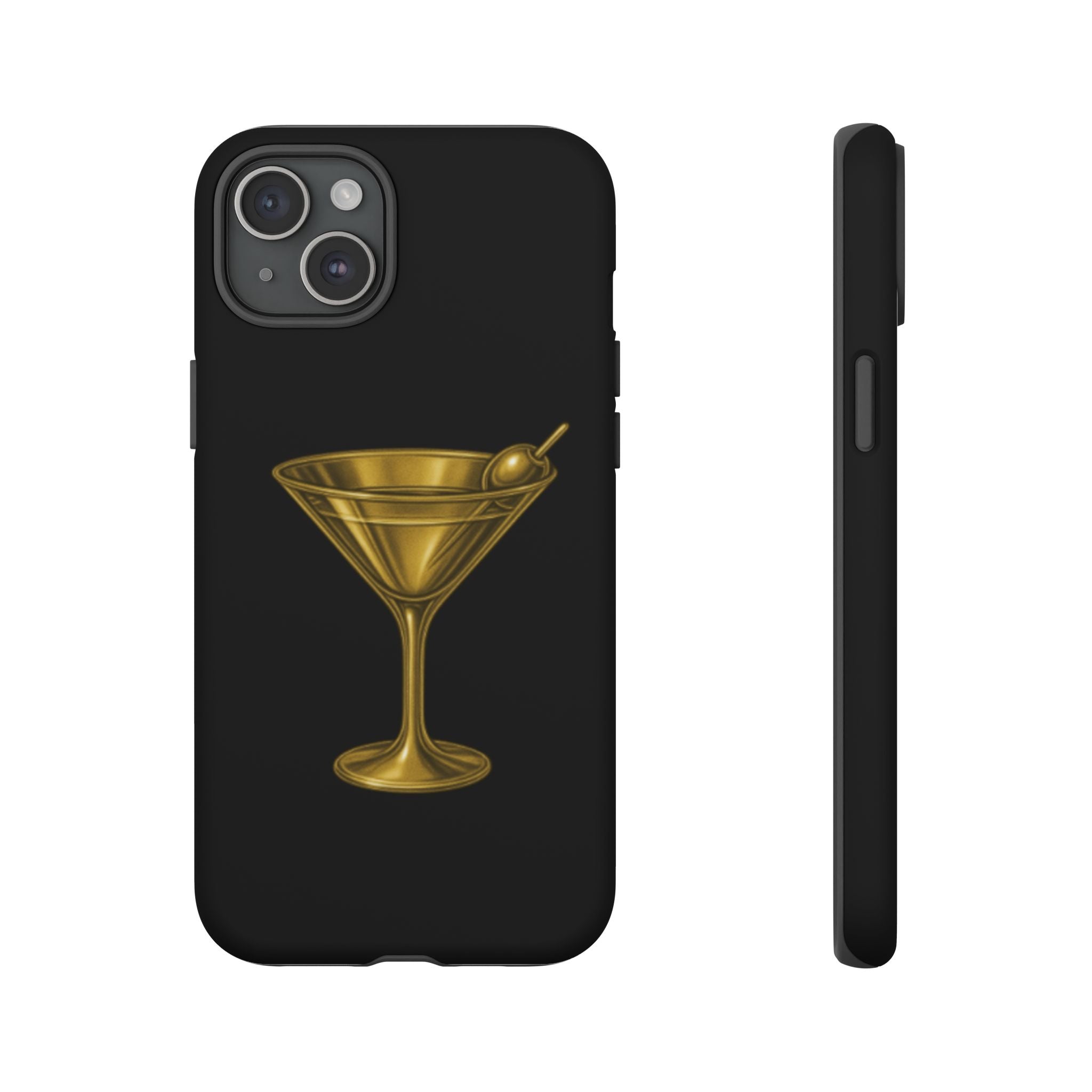 Gold Martini Tough Case Black