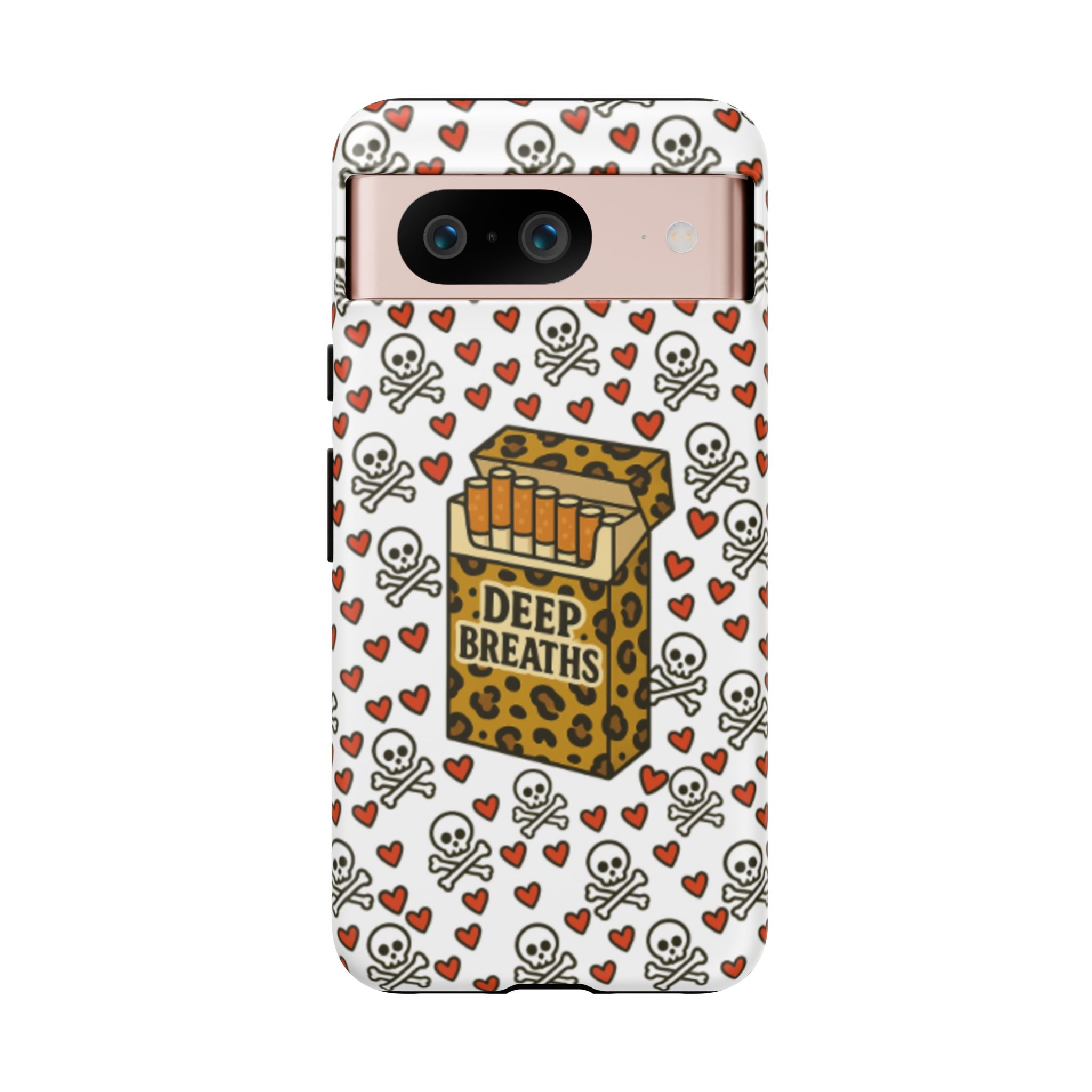 'Deep Breaths' Cigs & Skulls Phone Case