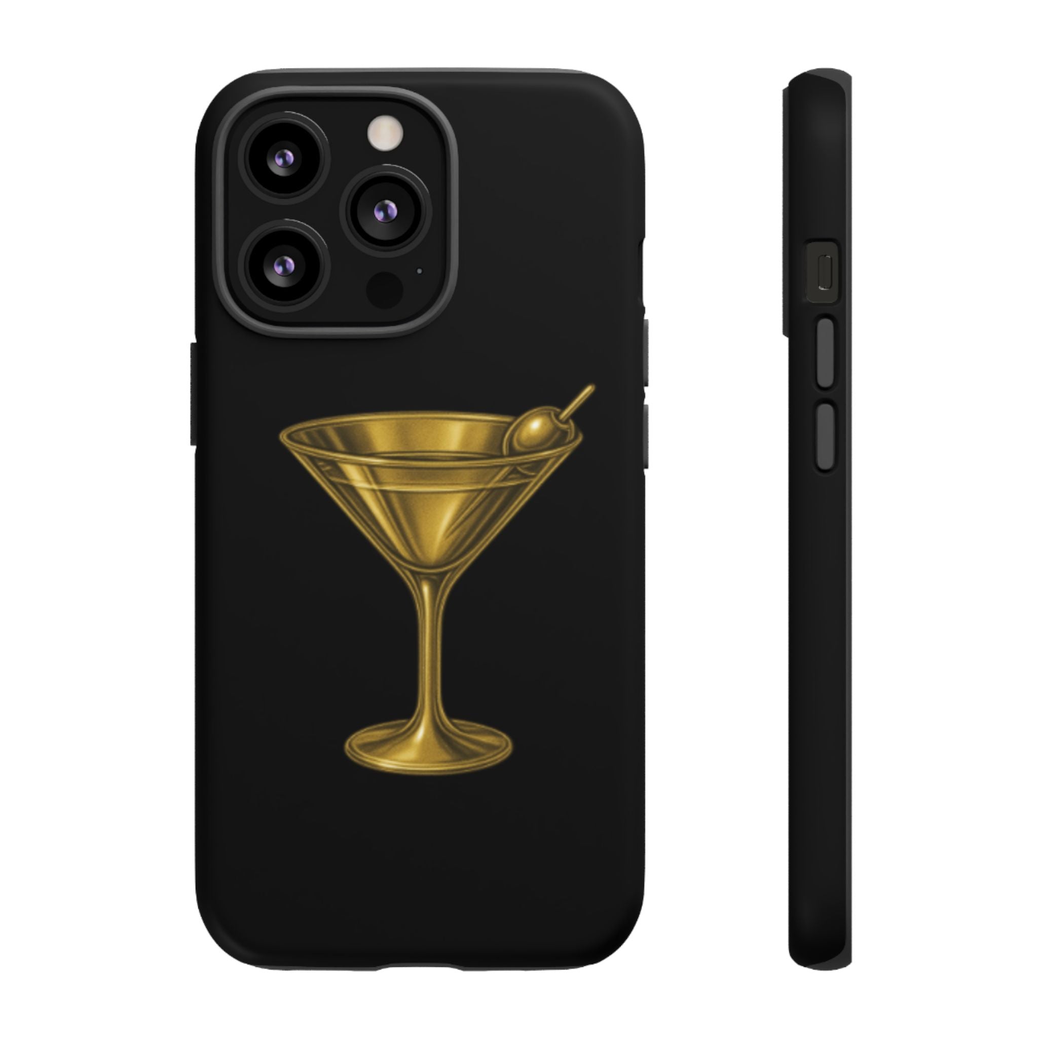 Gold Martini Tough Case Black