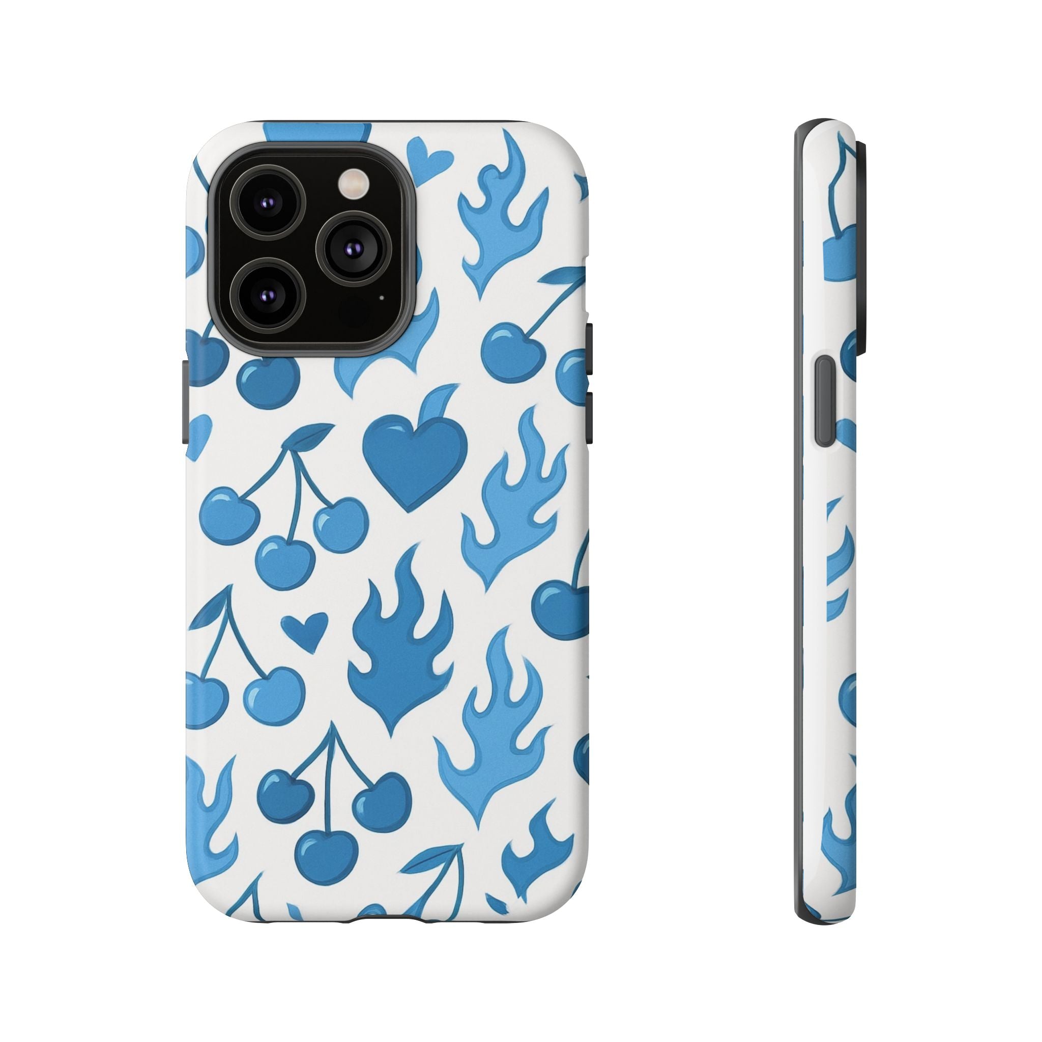 Blue Flaming Heart Phone Case