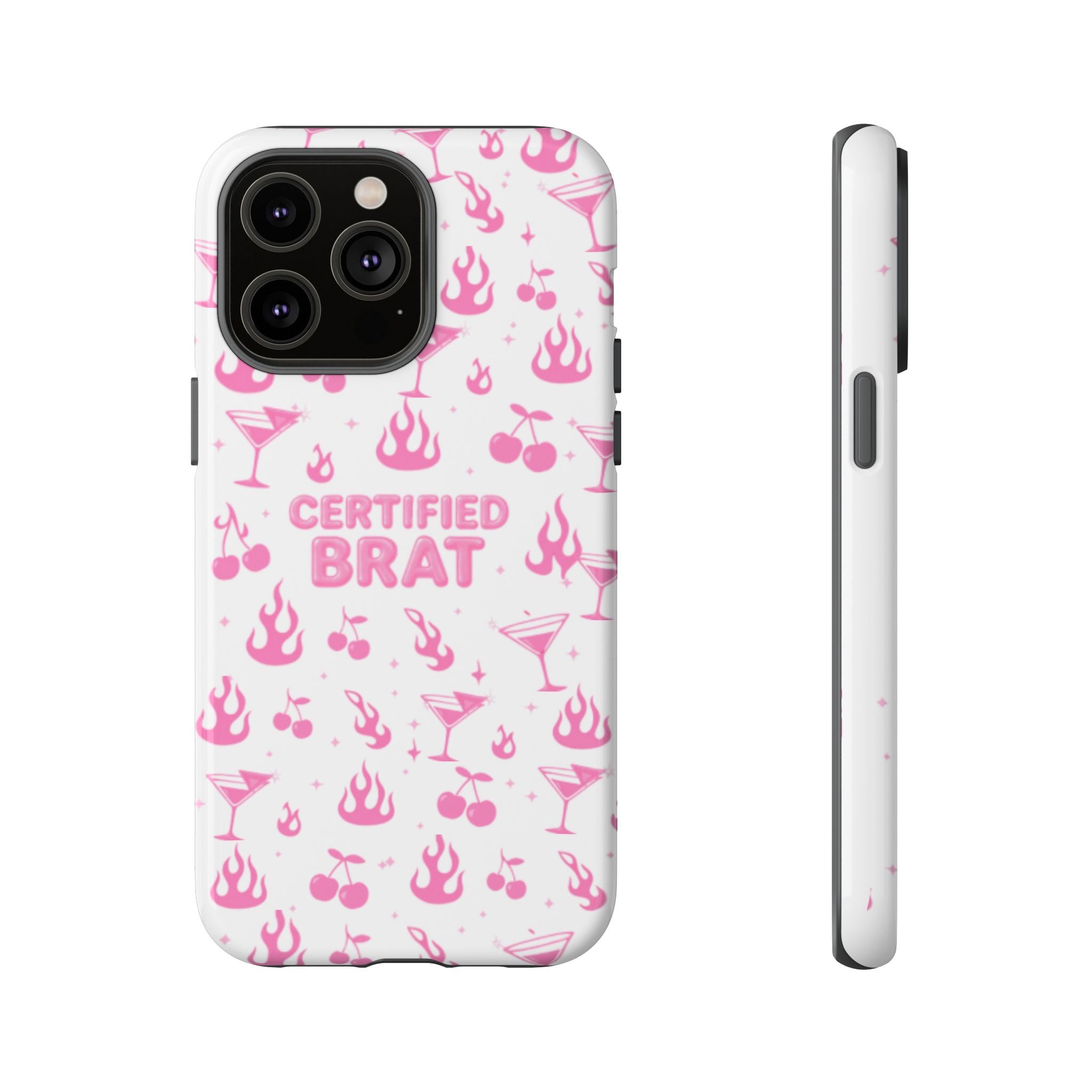 Certified Brat Pink Pattern Phone Case