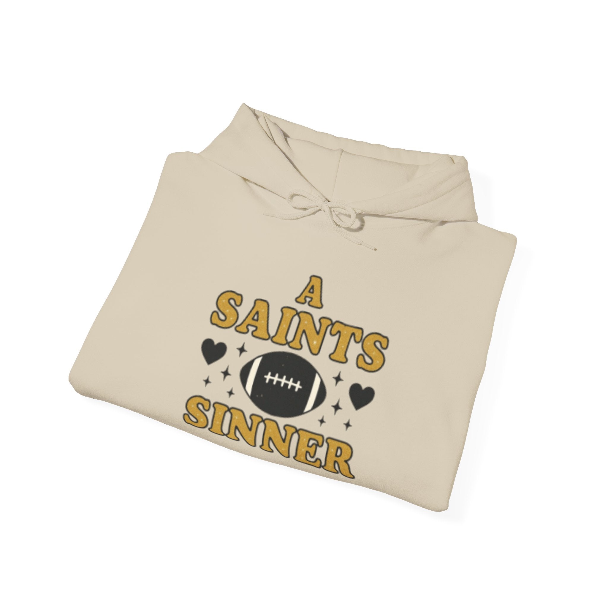 Football Hoodie – "A Saints Sinner" Graphic Hoodie