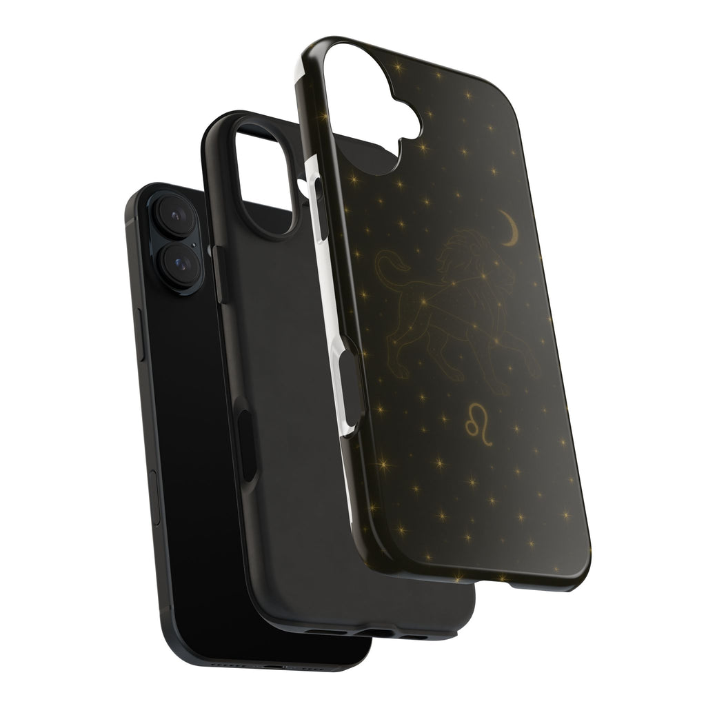 Leo Constellation Tough Phone Case — Zodiac Lion Design with Moon & Stars