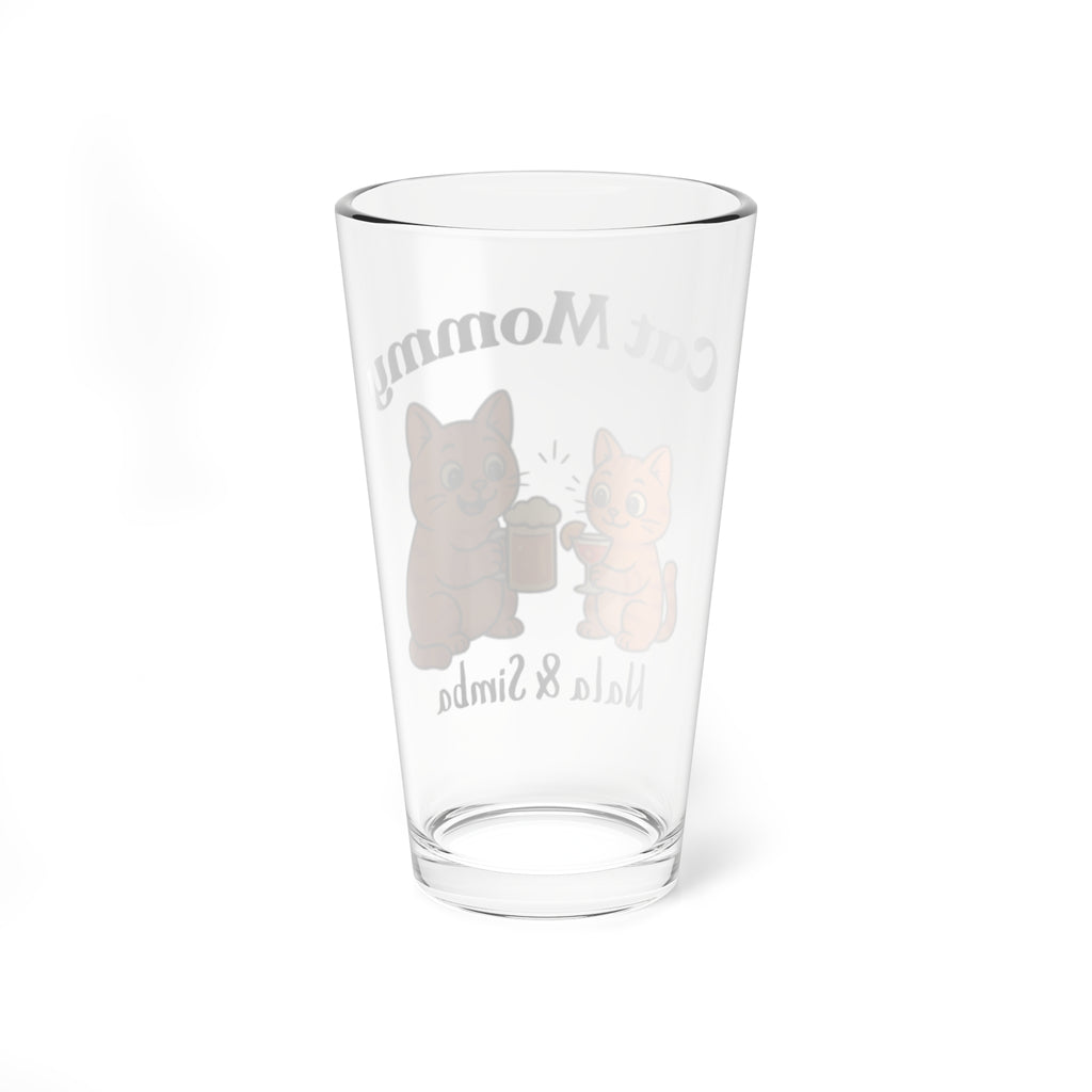 Cat Mommy 16oz Mixing Glass — Personalized Pet Beer Pint