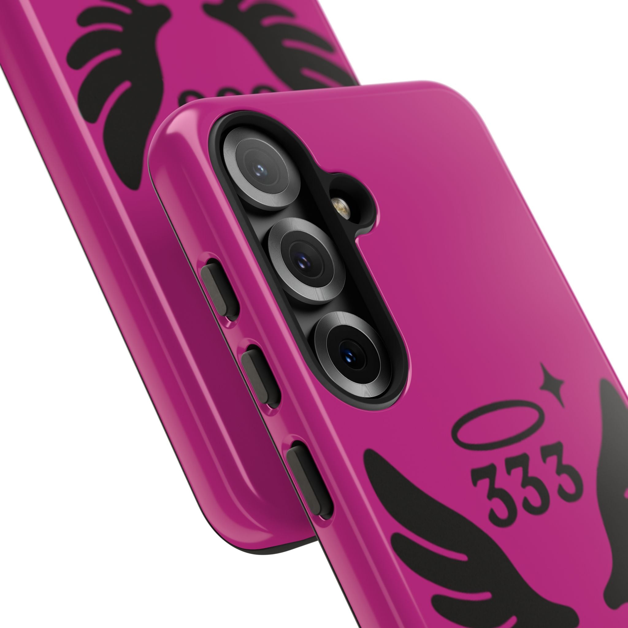 Black & Pink 333 Support Phone Case