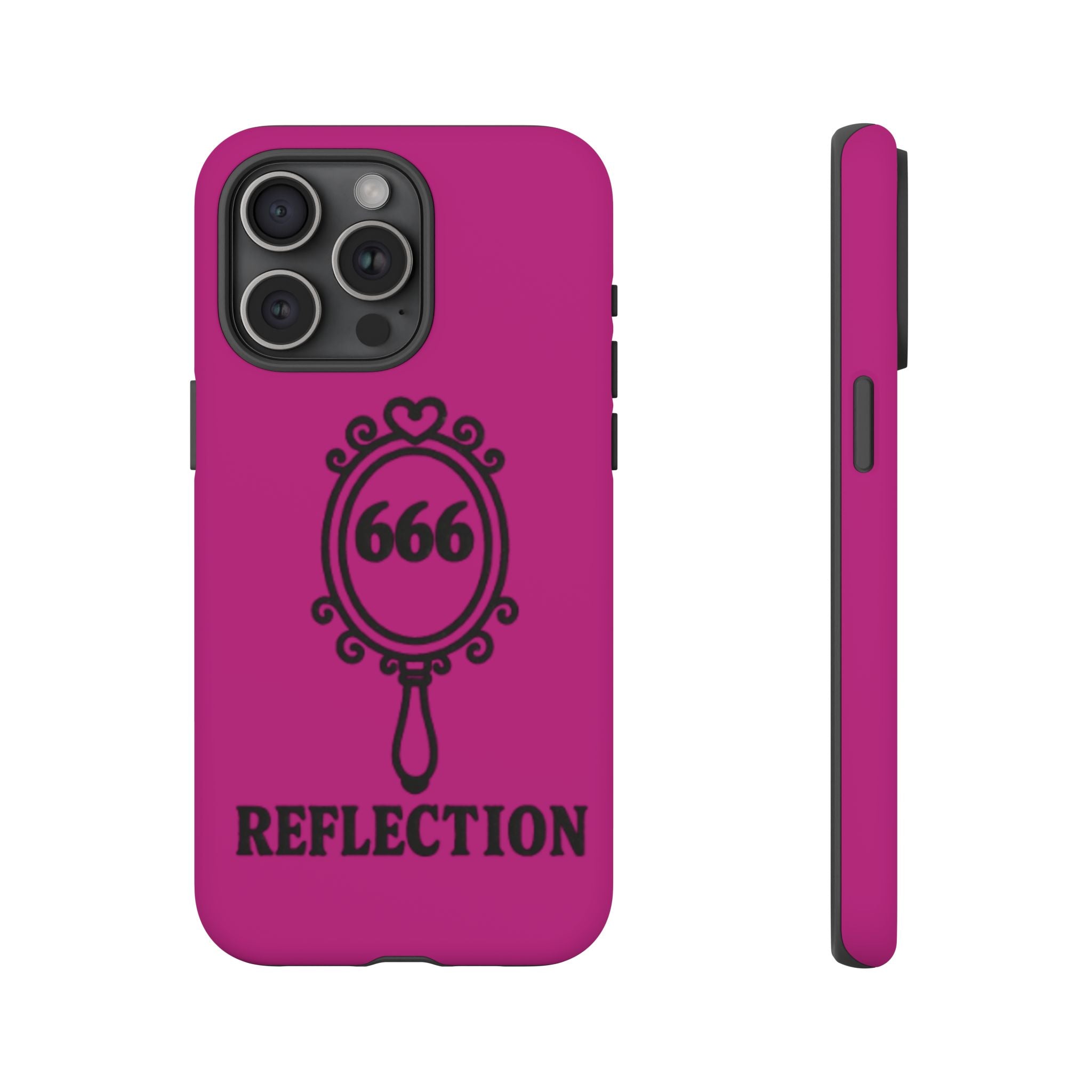 Black & Pink 666 Reflection Phone Case