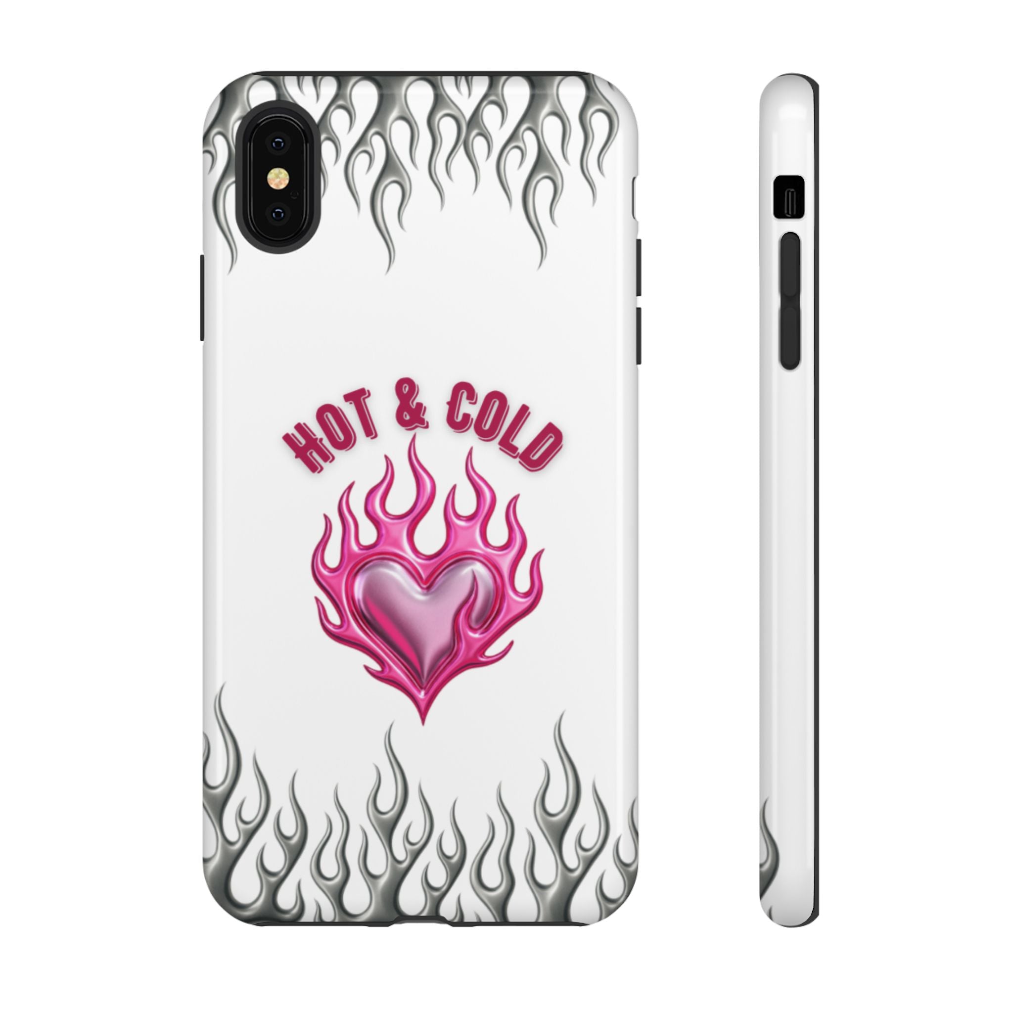 Hot & Cold Pink Flame Tough Phone Case