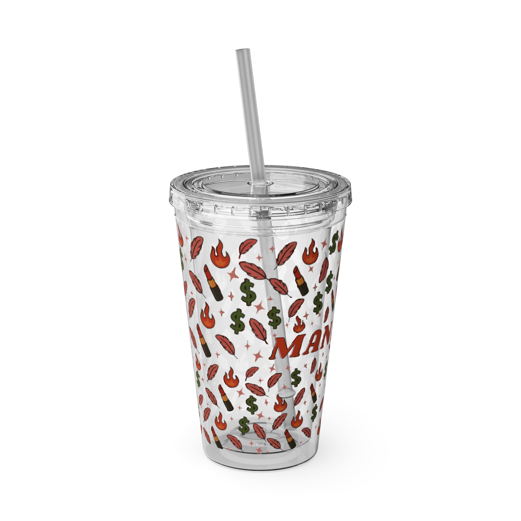 Maneater 16oz Sunsplash Tumbler with Straw