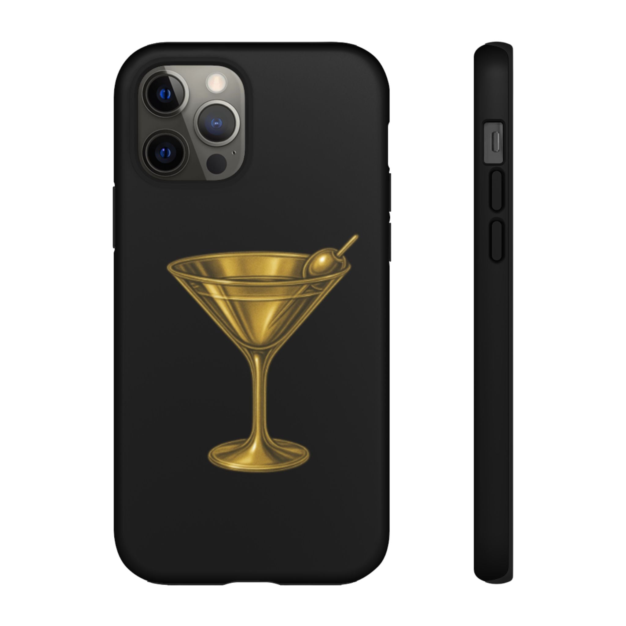 Gold Martini Tough Case Black