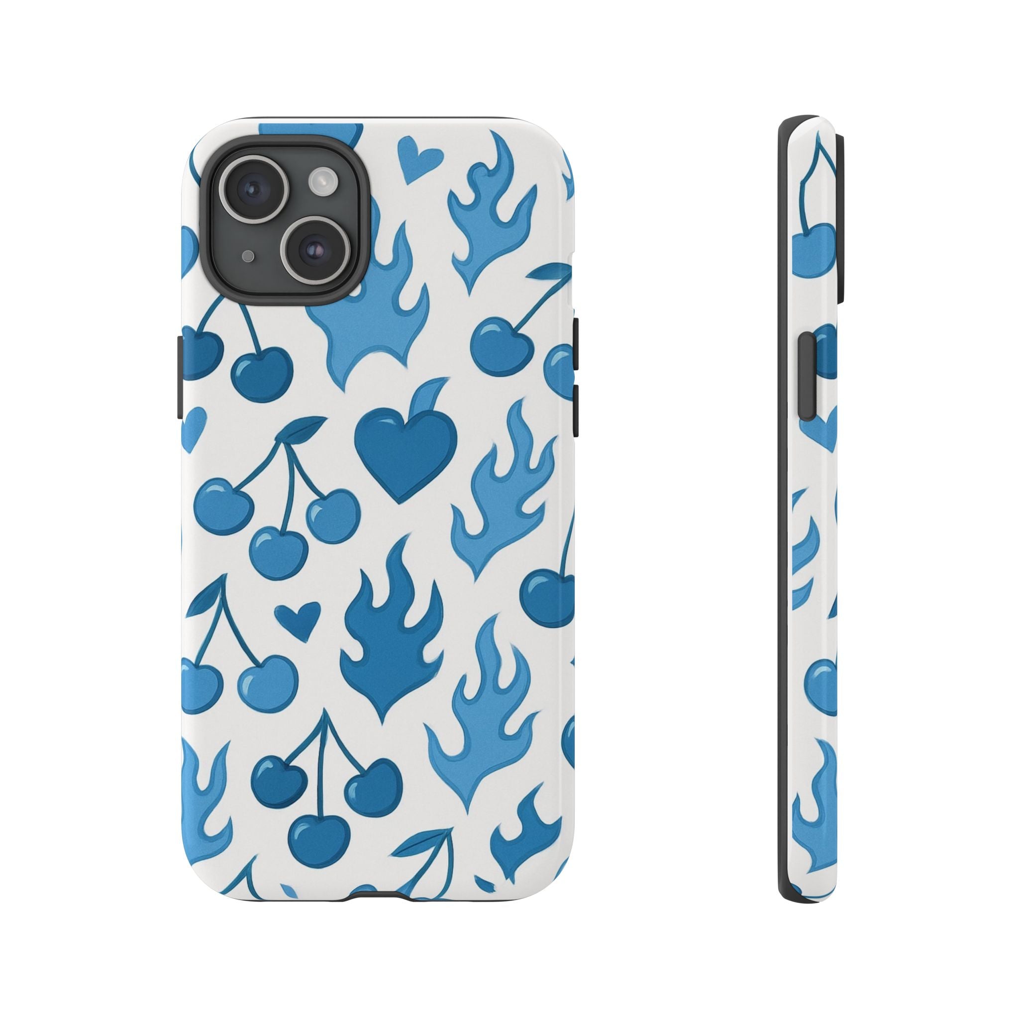 Blue Flaming Heart Phone Case