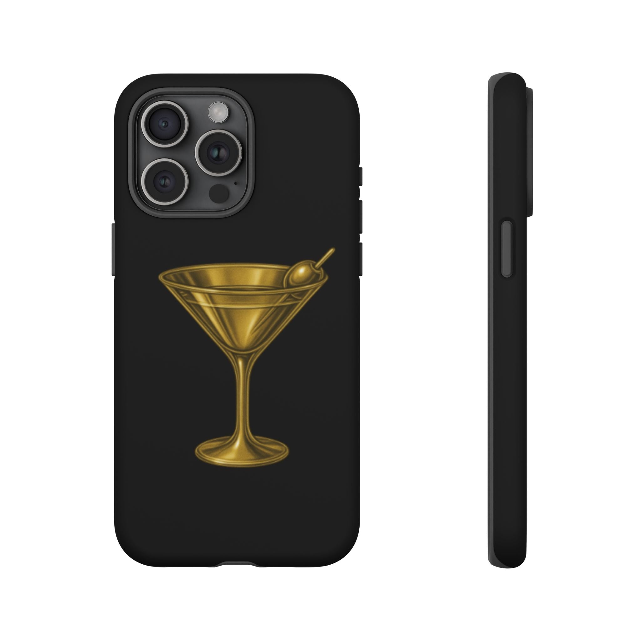 Gold Martini Tough Case Black