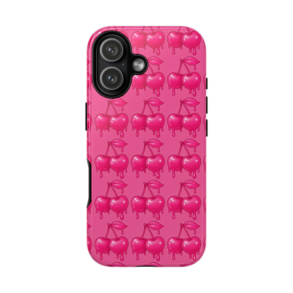 Pink Dripping Cherry Tough Phone Case