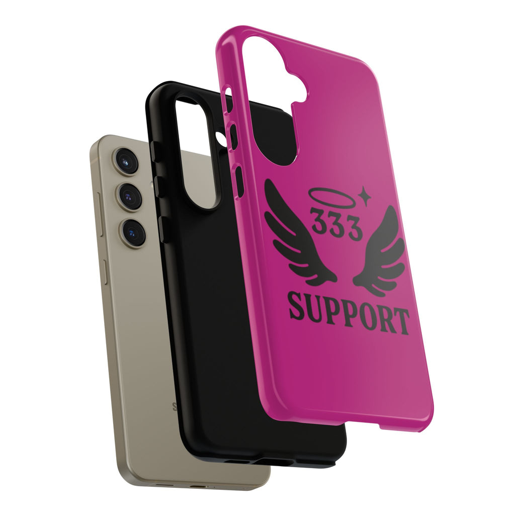 Black & Pink 333 Support Phone Case